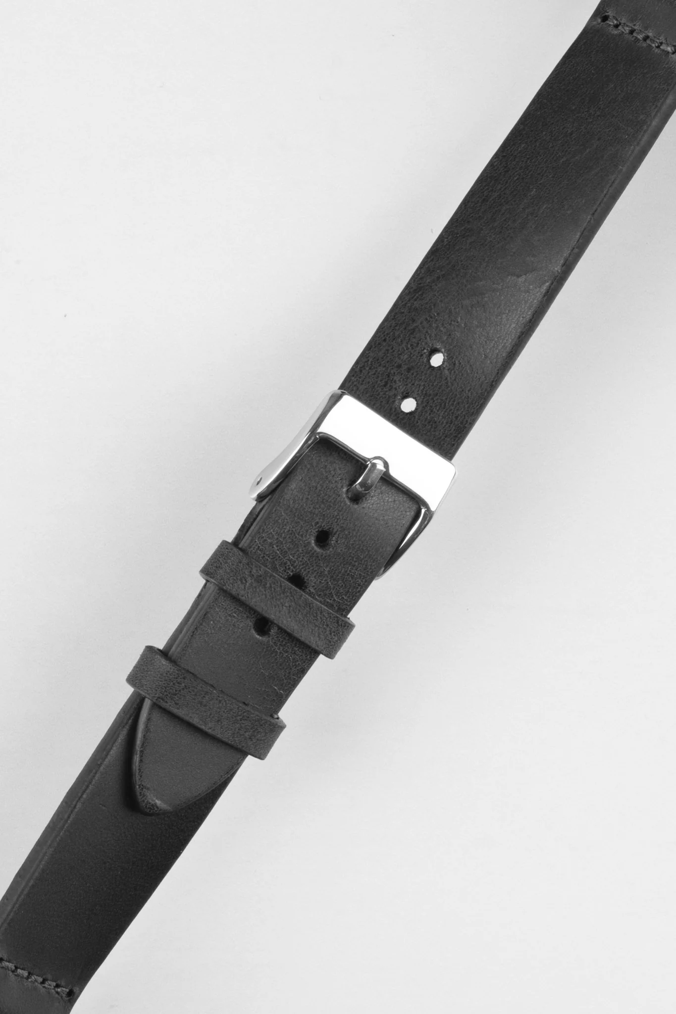 Pebro OILED ARTISAN Leather Watch Strap in BLACK - Image 4