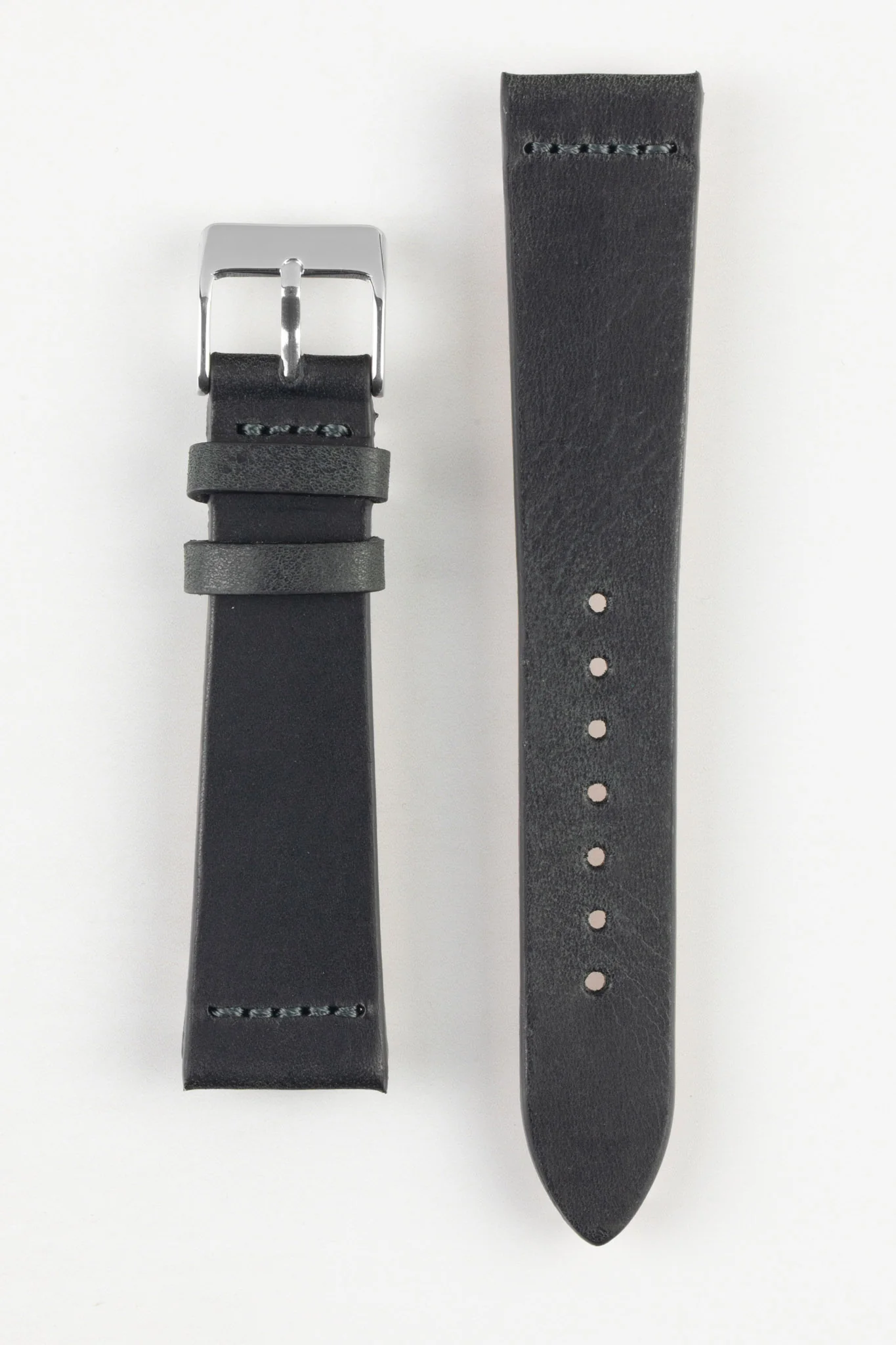 Pebro OILED ARTISAN Leather Watch Strap in BLACK - Image 7