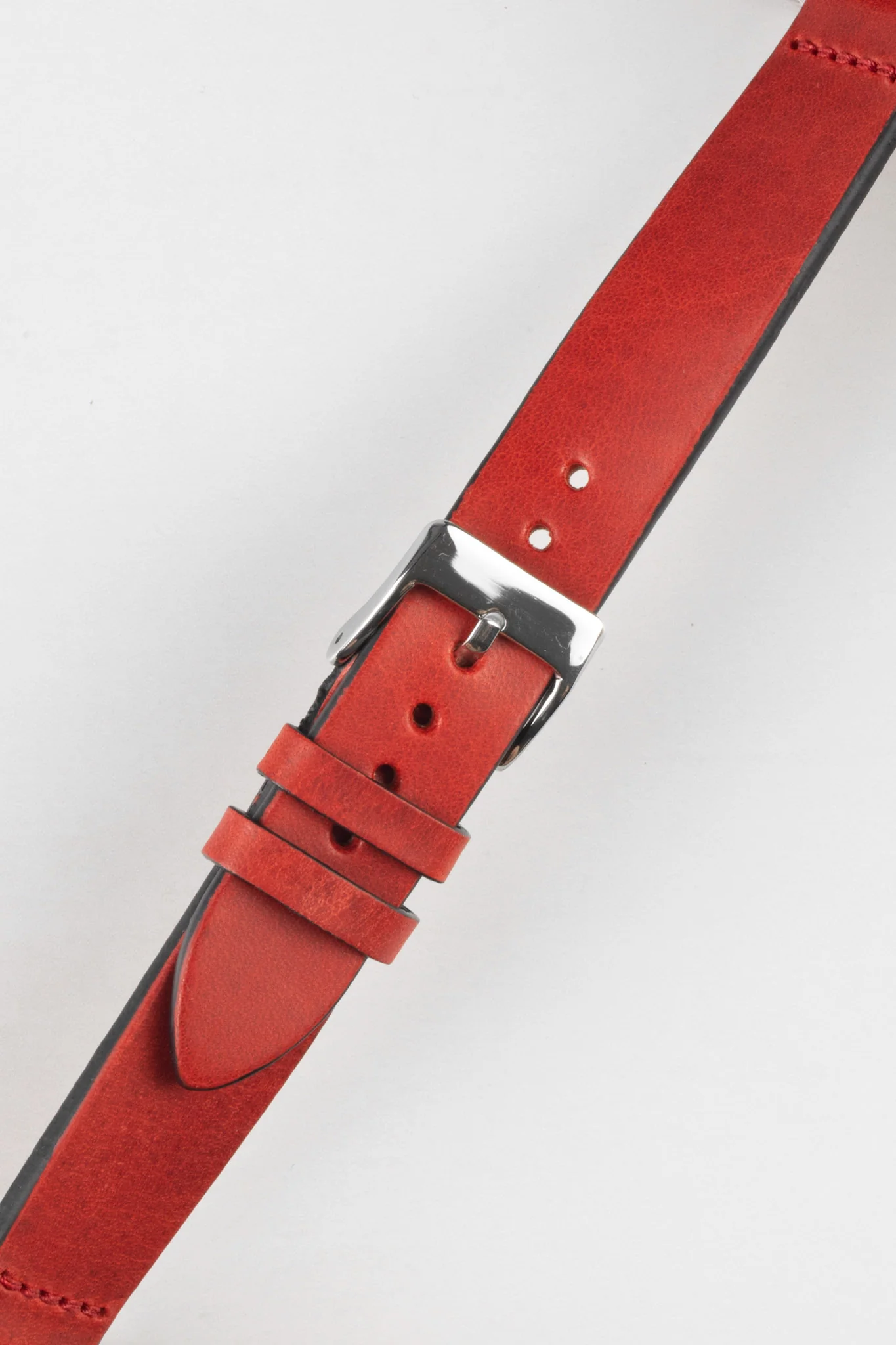 Pebro OILED ARTISAN Leather Watch Strap in RED - Image 4