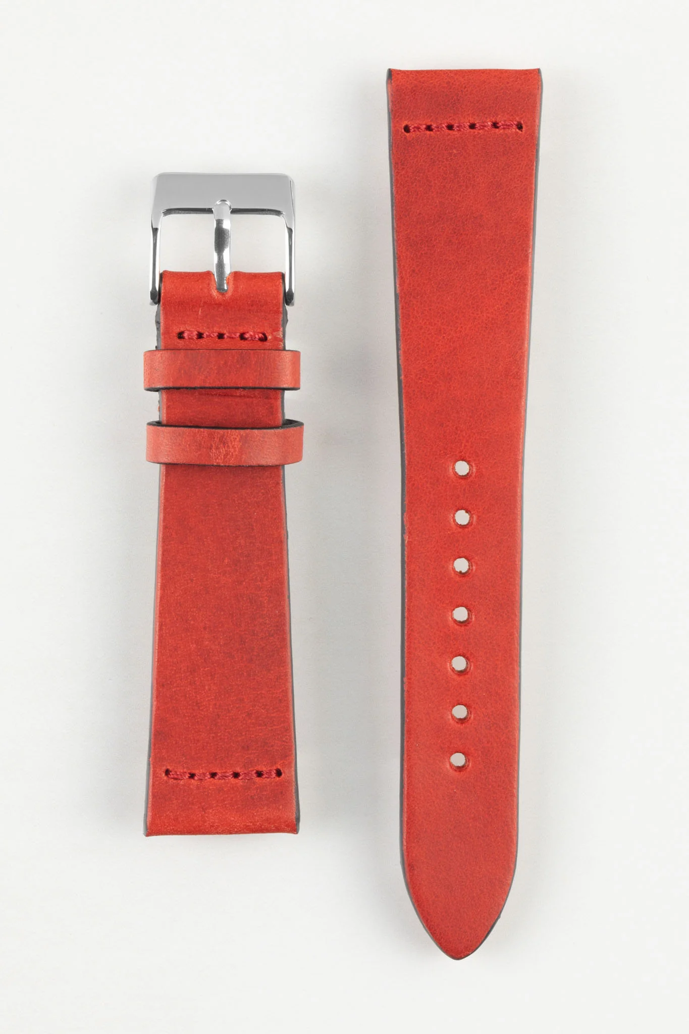 Pebro OILED ARTISAN Leather Watch Strap in RED - Image 7
