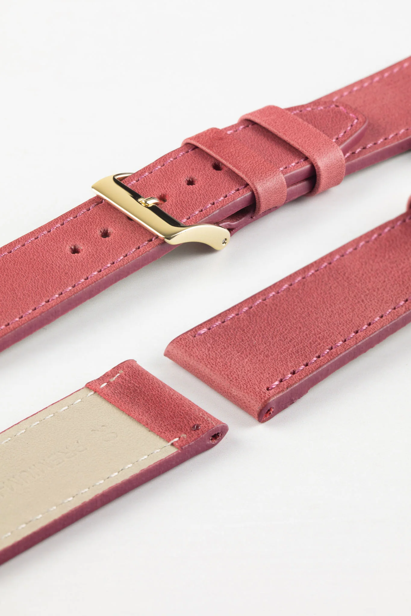 Pebro RUSTIC Vintage Leather Watch Strap in DUSTY PINK - Image 5