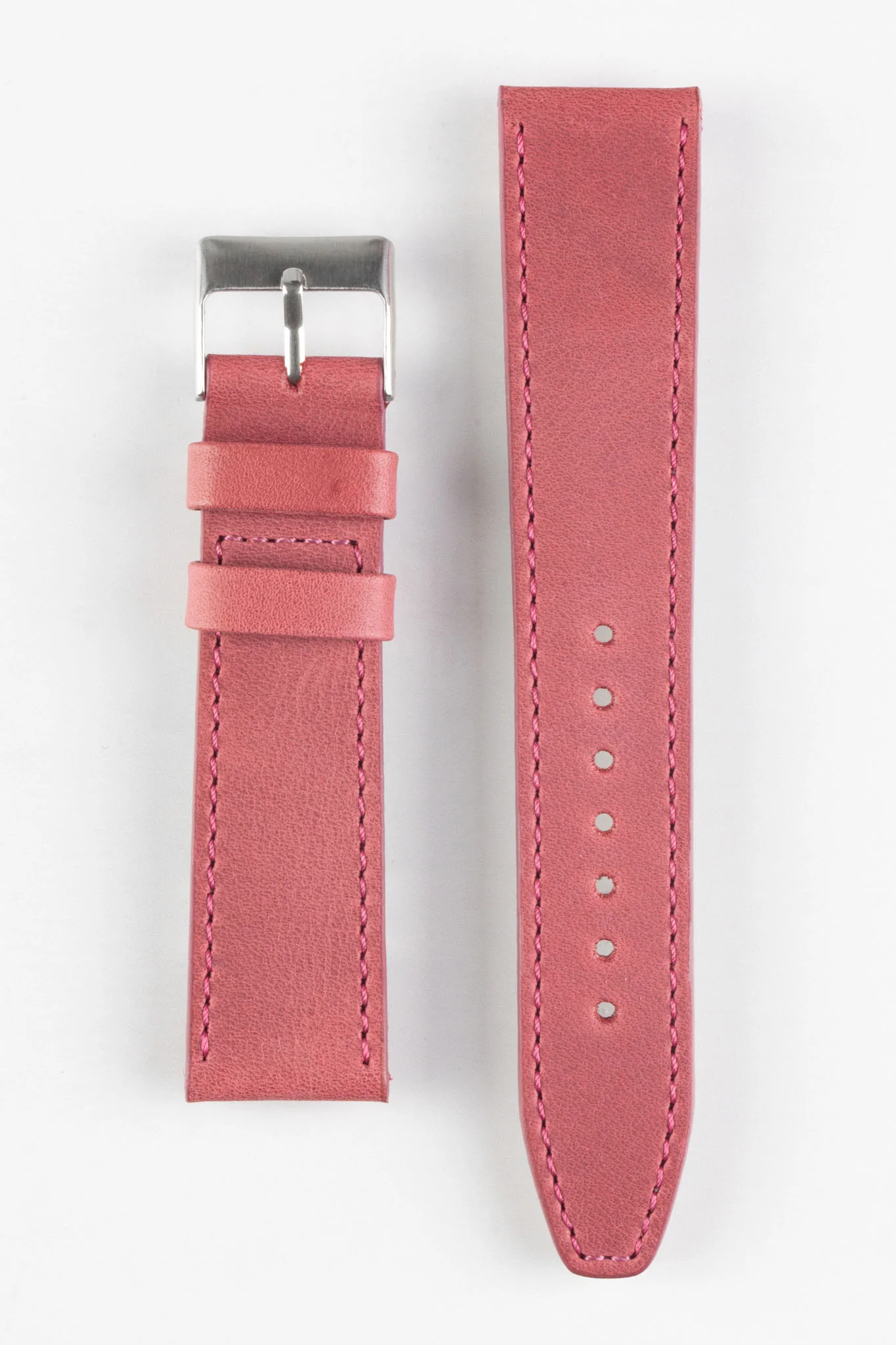 Pebro RUSTIC Vintage Leather Watch Strap in DUSTY PINK - Image 7