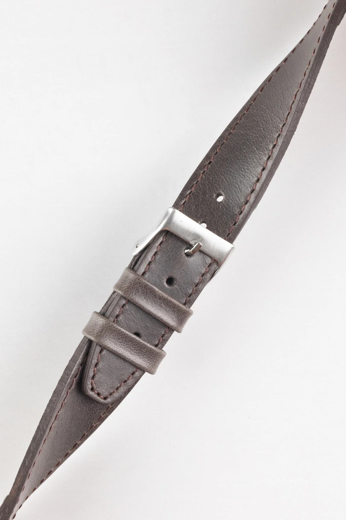 Pebro RUSTIC Vintage Leather Watch Strap in DARK BROWN - Image 3