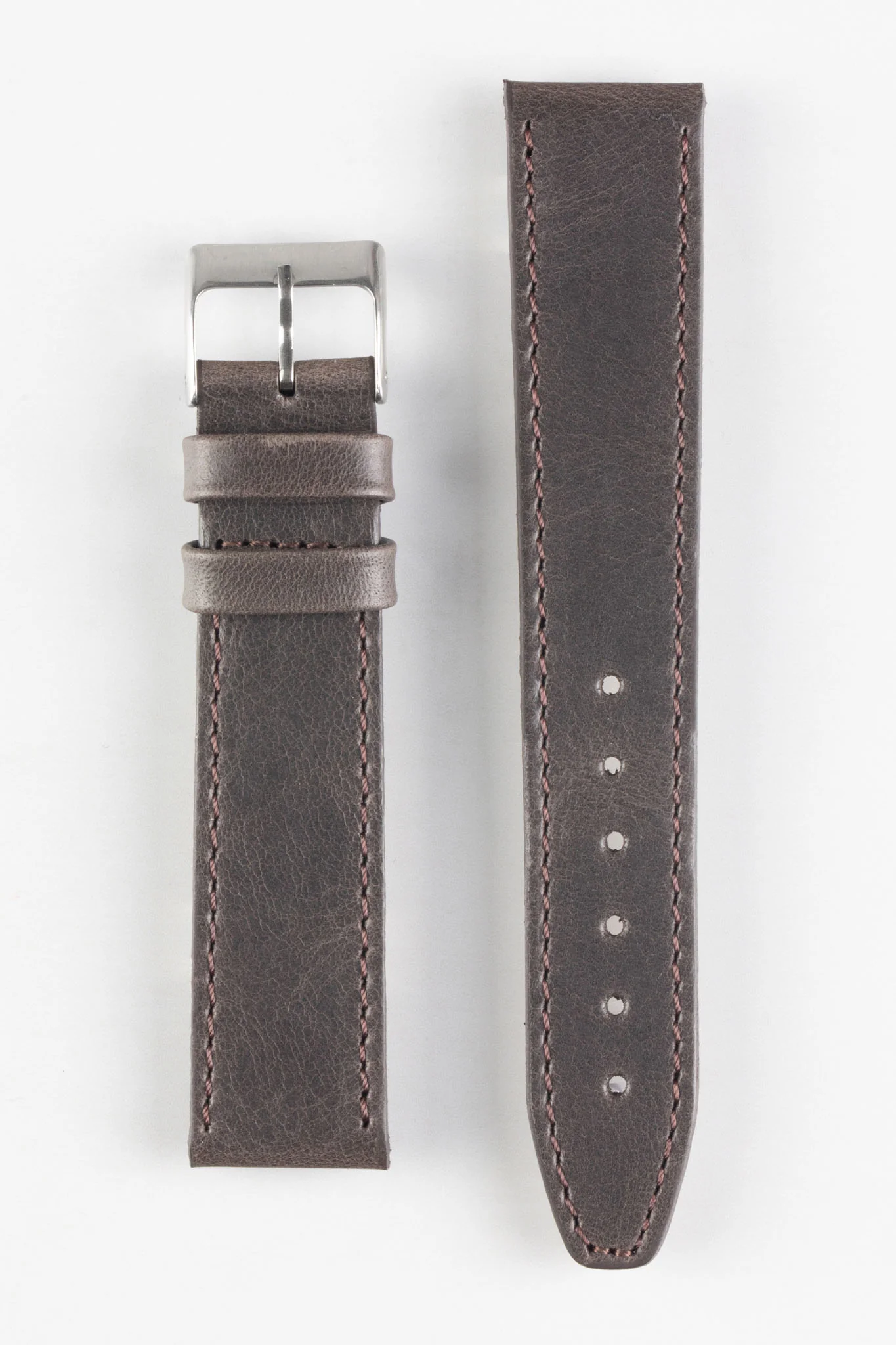Pebro RUSTIC Vintage Leather Watch Strap in DARK BROWN - Image 7