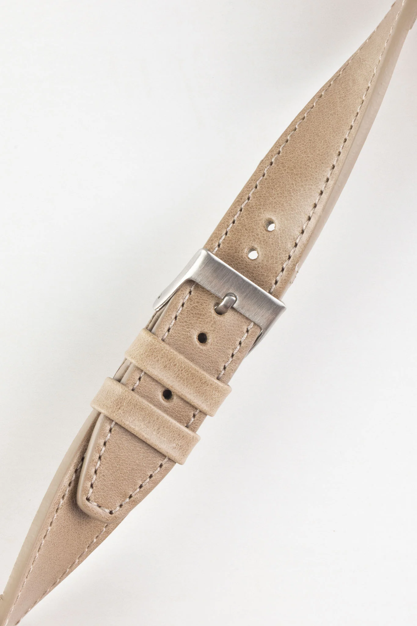 Pebro RUSTIC Vintage Leather Watch Strap in SAND - Image 3