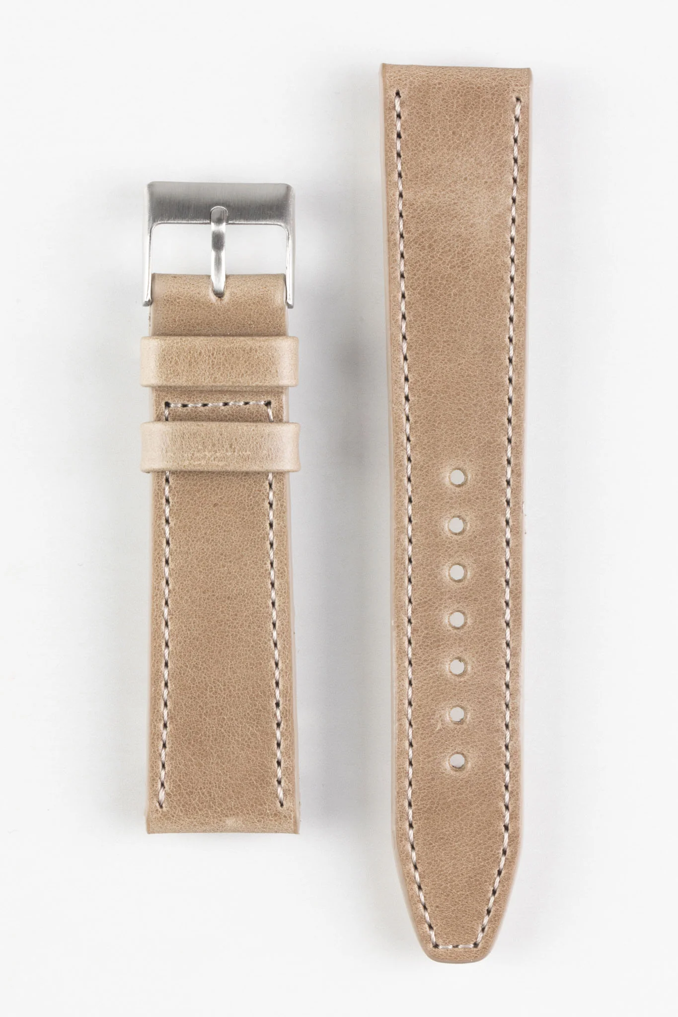 Pebro RUSTIC Vintage Leather Watch Strap in SAND - Image 7