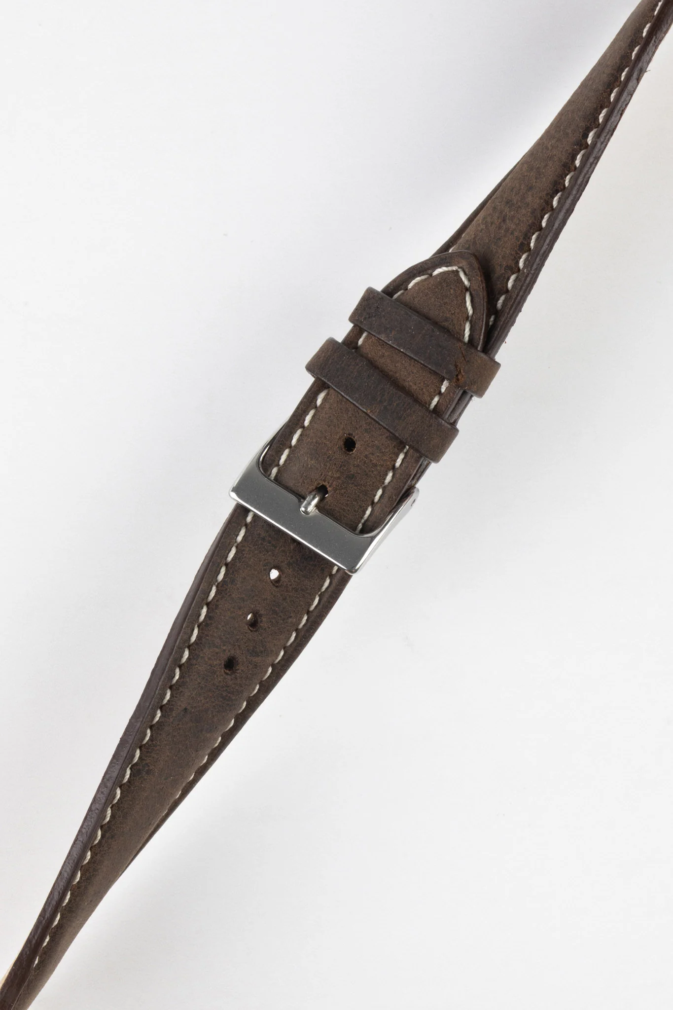 Pebro SAVANNAH Genuine Antelope Leather Watch Strap in DARK BROWN - Image 5