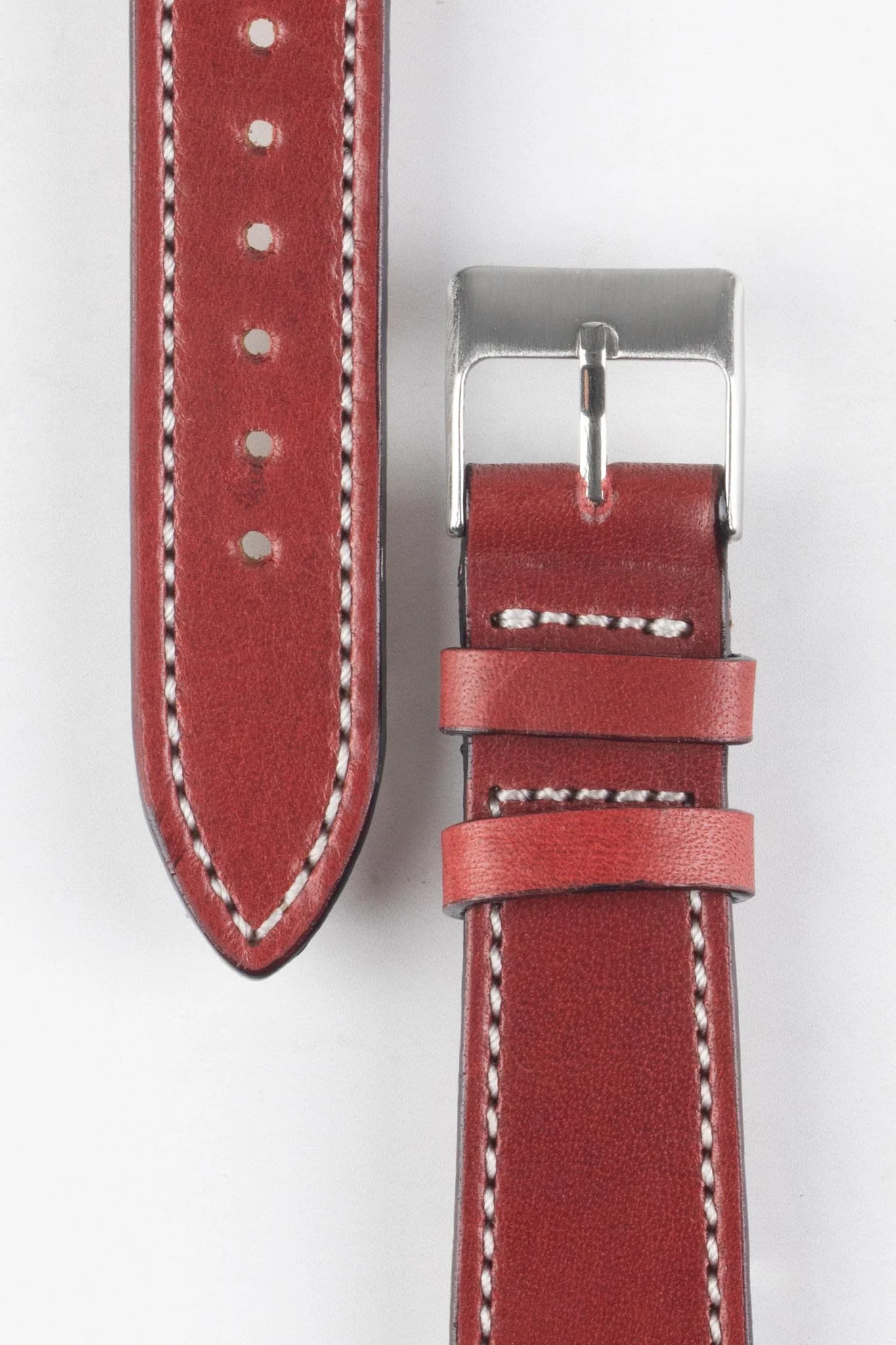 Pebro VIBRANT Genuine Leather Watch Strap in BURGUNDY - Image 4