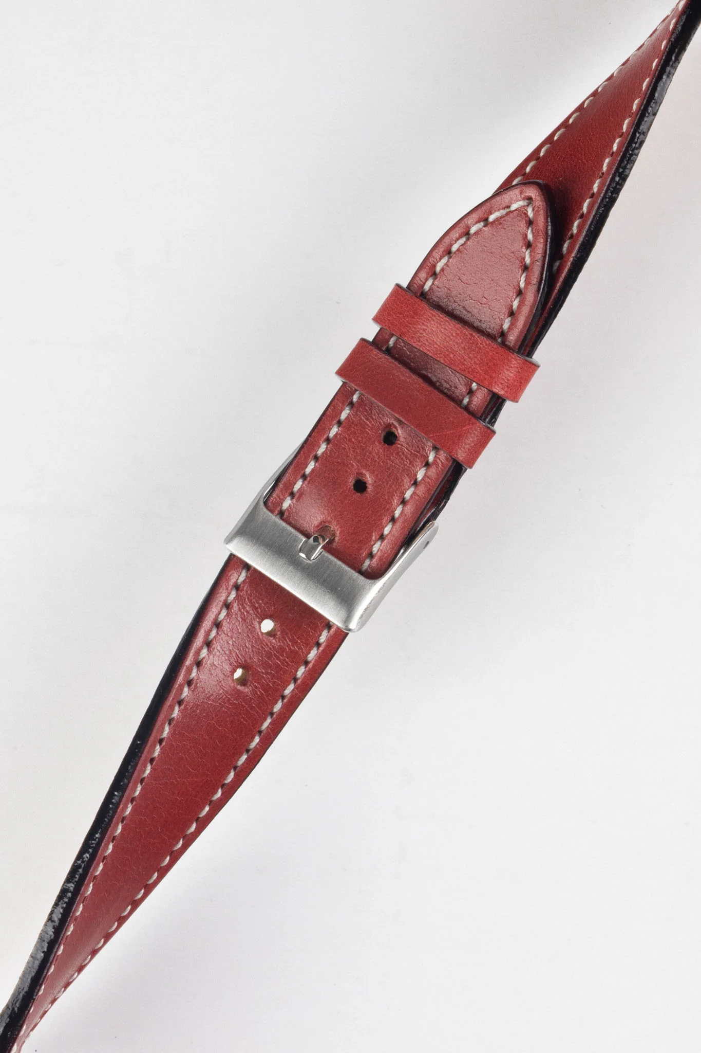 Pebro VIBRANT Genuine Leather Watch Strap in BURGUNDY - Image 5