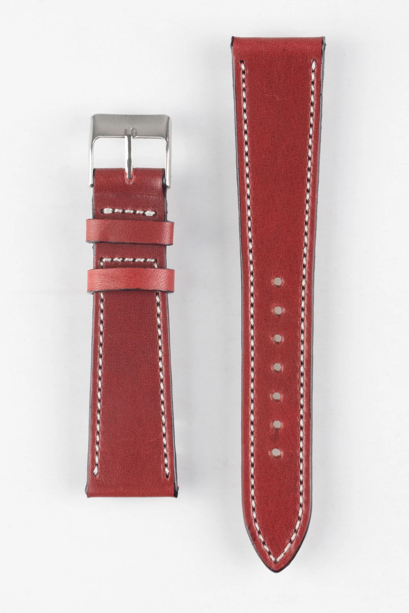 Pebro VIBRANT Genuine Leather Watch Strap in BURGUNDY - Image 9