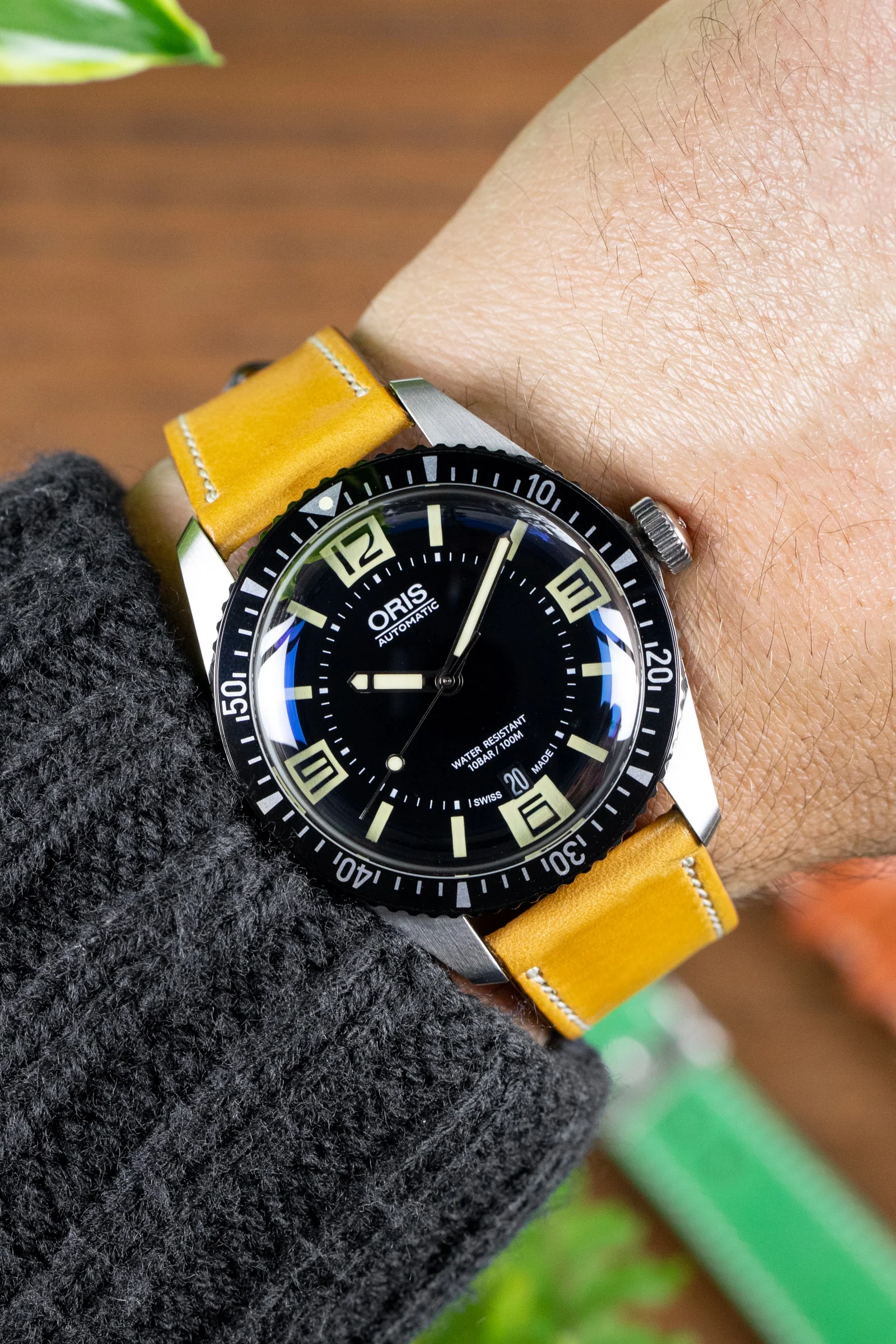 Pebro VIBRANT Genuine Leather Watch Strap in HONEY - Image 2