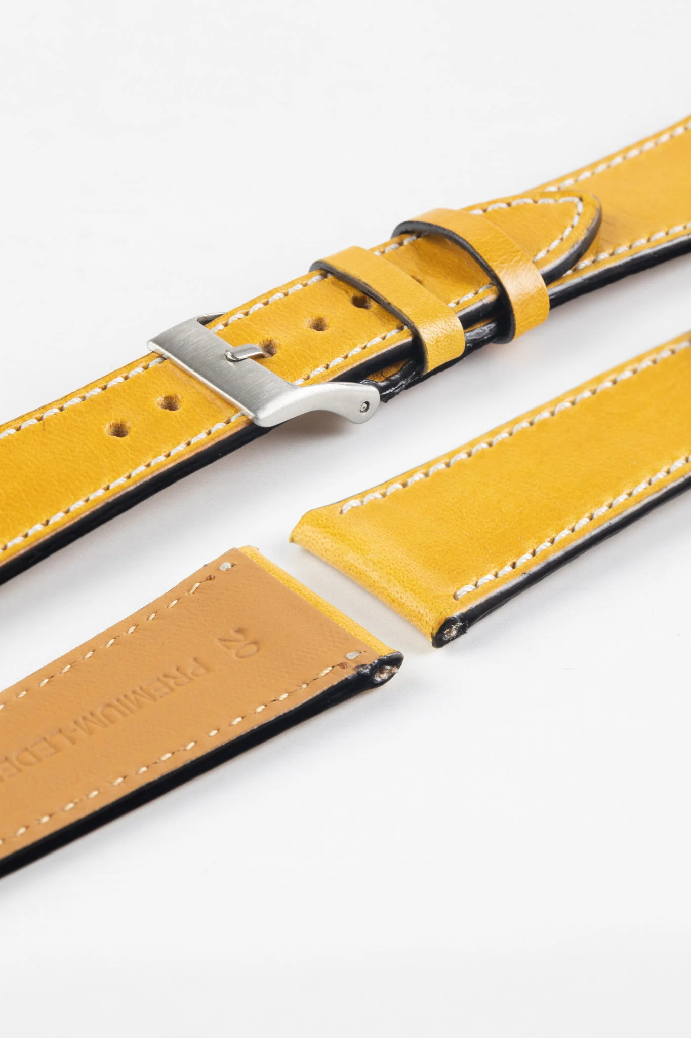 Pebro VIBRANT Genuine Leather Watch Strap in HONEY - Image 5