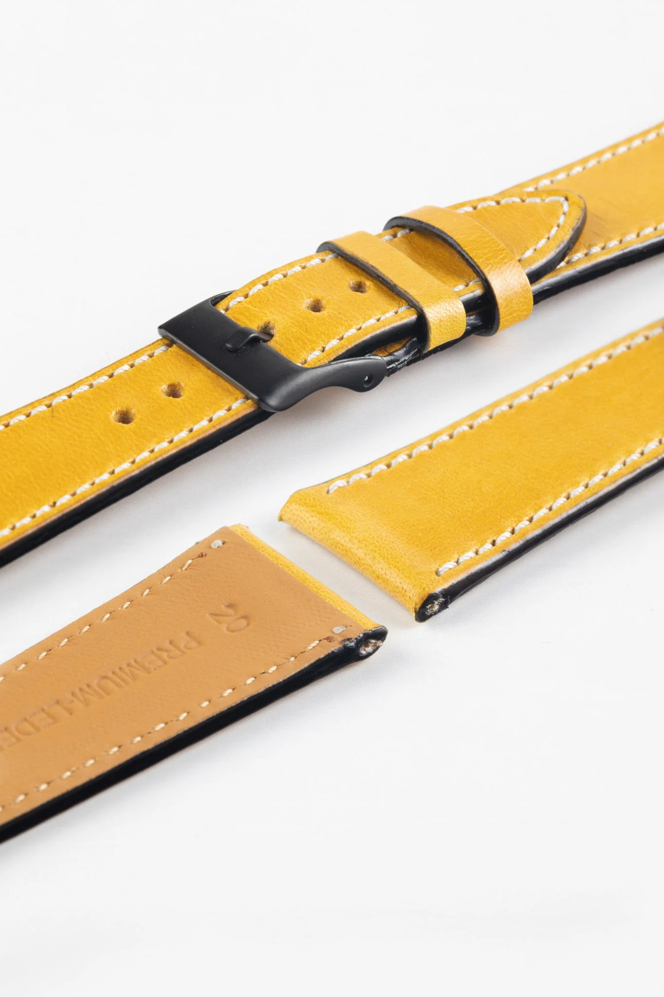 Pebro VIBRANT Genuine Leather Watch Strap in HONEY - Image 7