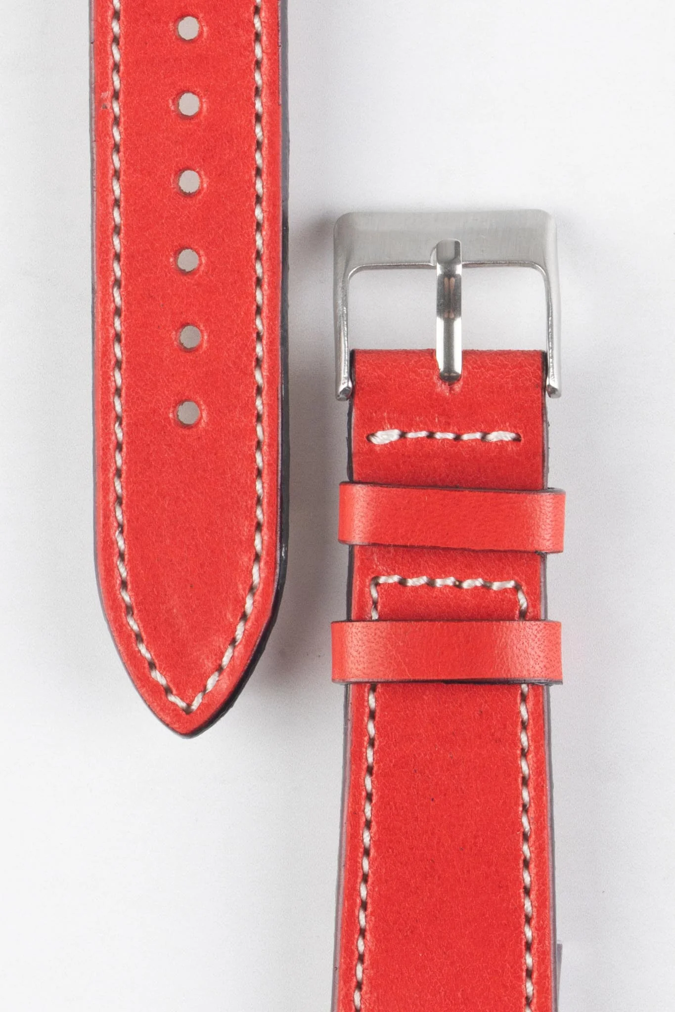 Pebro VIBRANT Genuine Leather Watch Strap in RED - Image 4