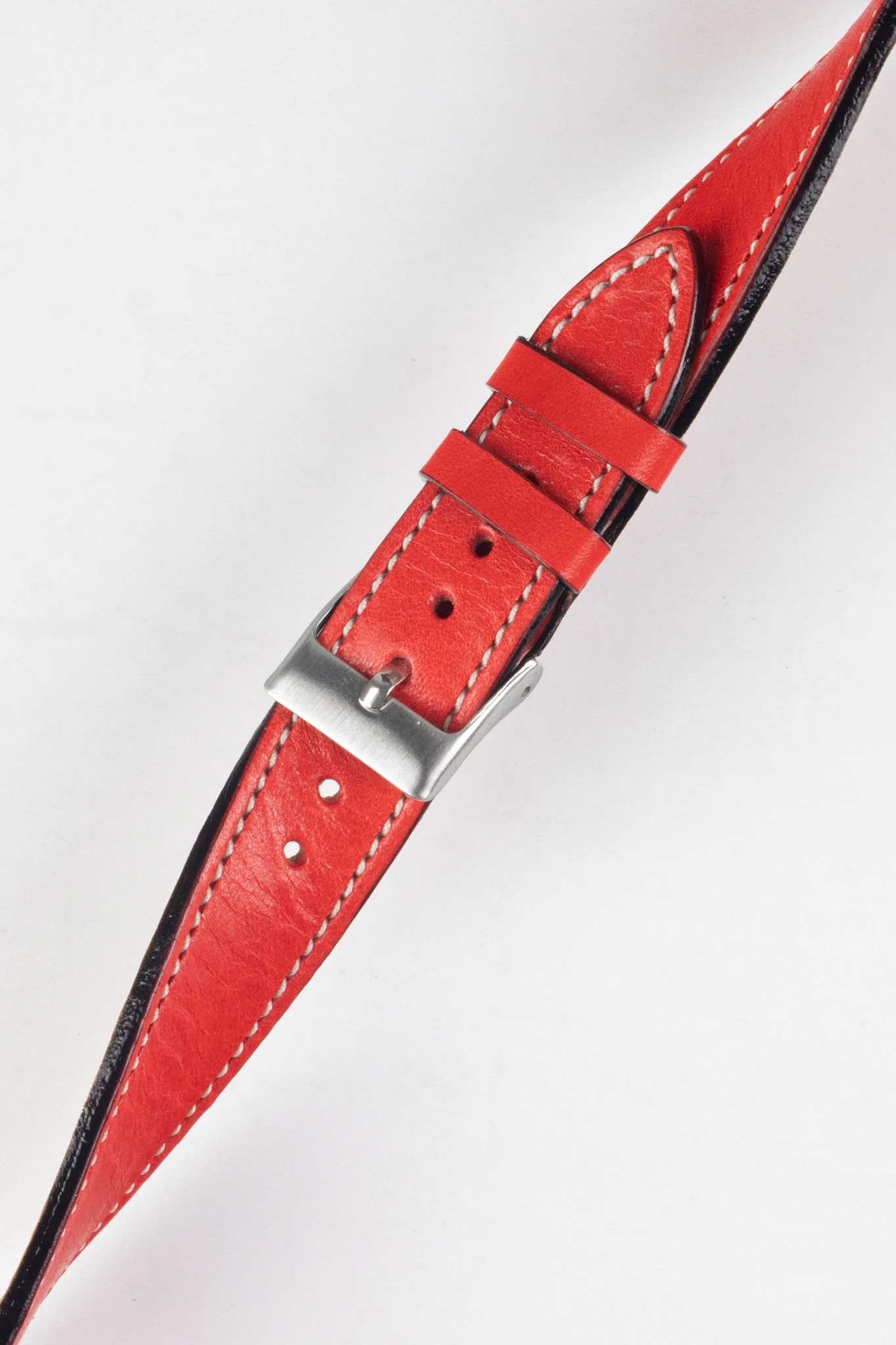 Pebro VIBRANT Genuine Leather Watch Strap in RED - Image 5