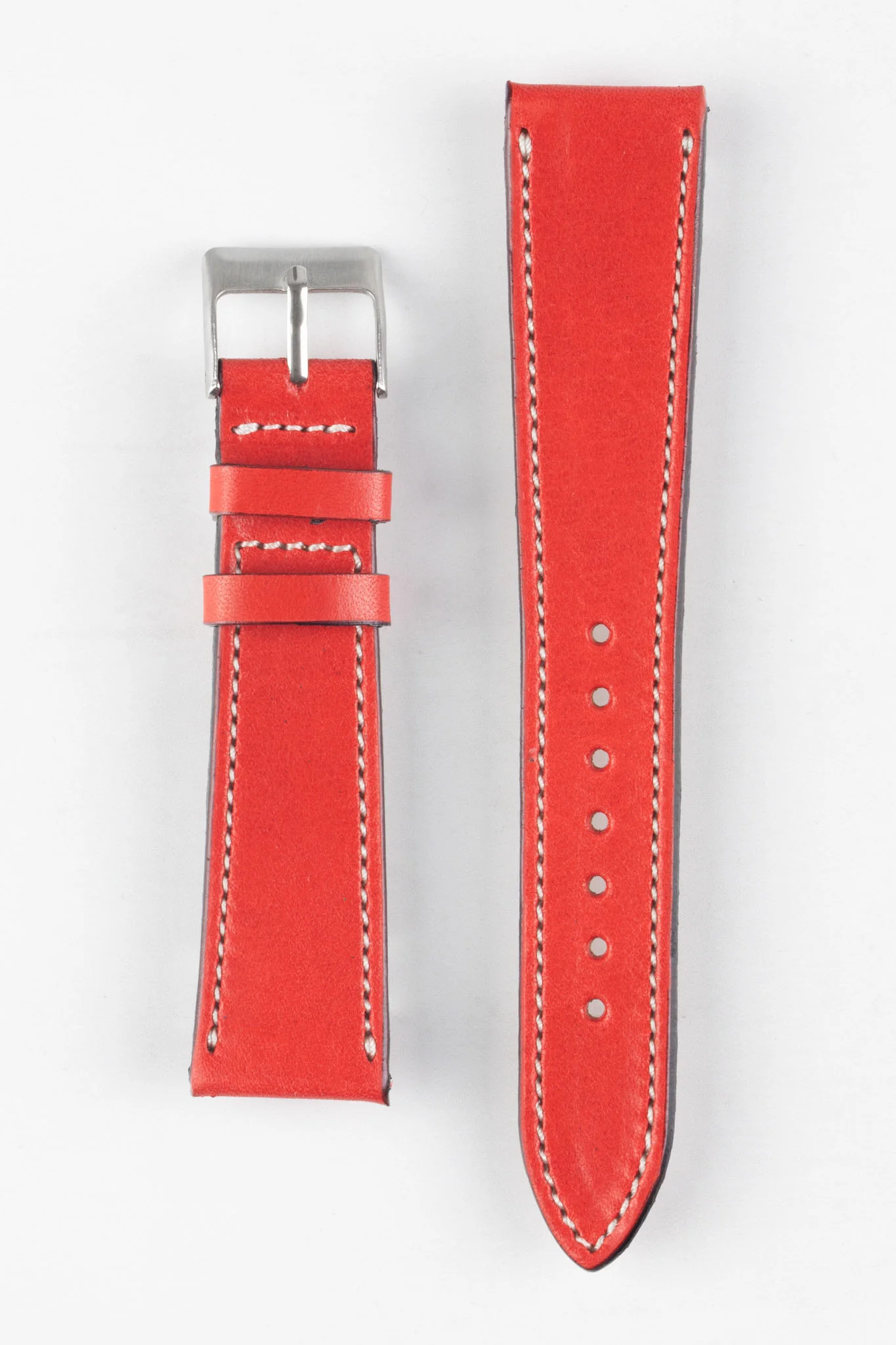 Pebro VIBRANT Genuine Leather Watch Strap in RED - Image 9