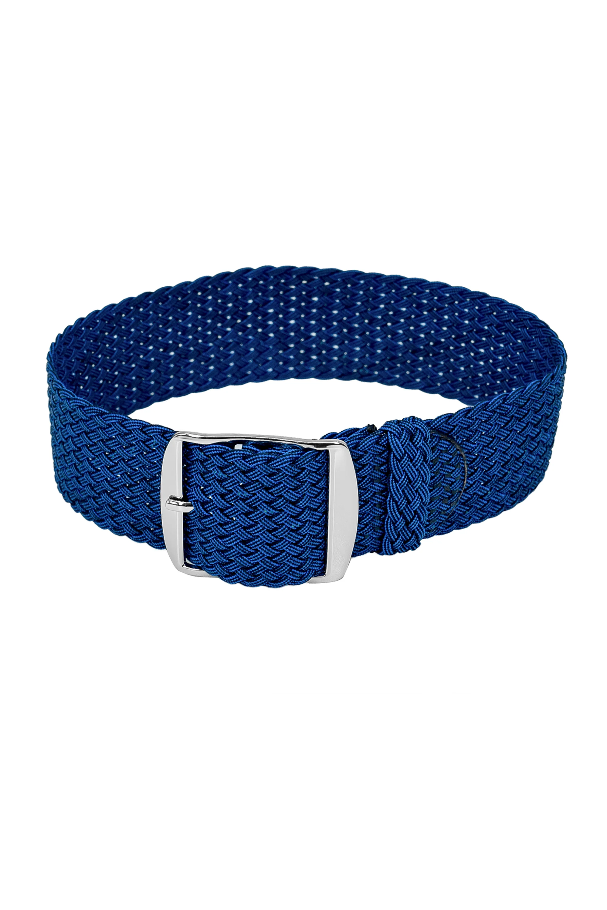 PERLON Braided One Piece Watch Strap & Buckle in BLUE - Image 4