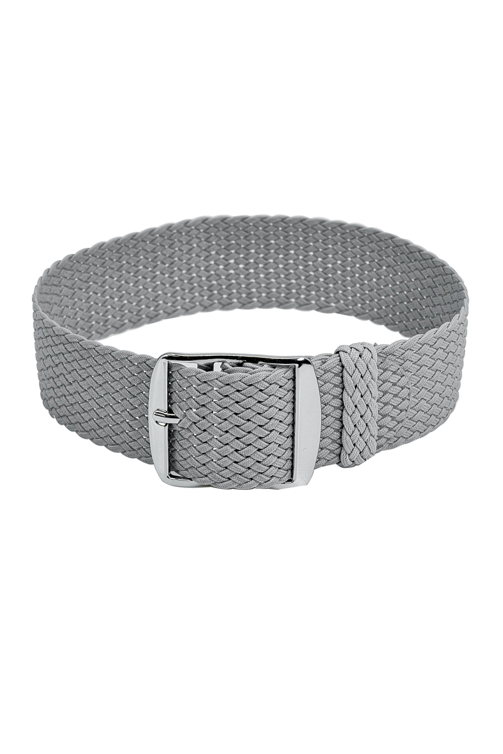 PERLON Braided One Piece Watch Strap & Buckle in GREY - Image 4