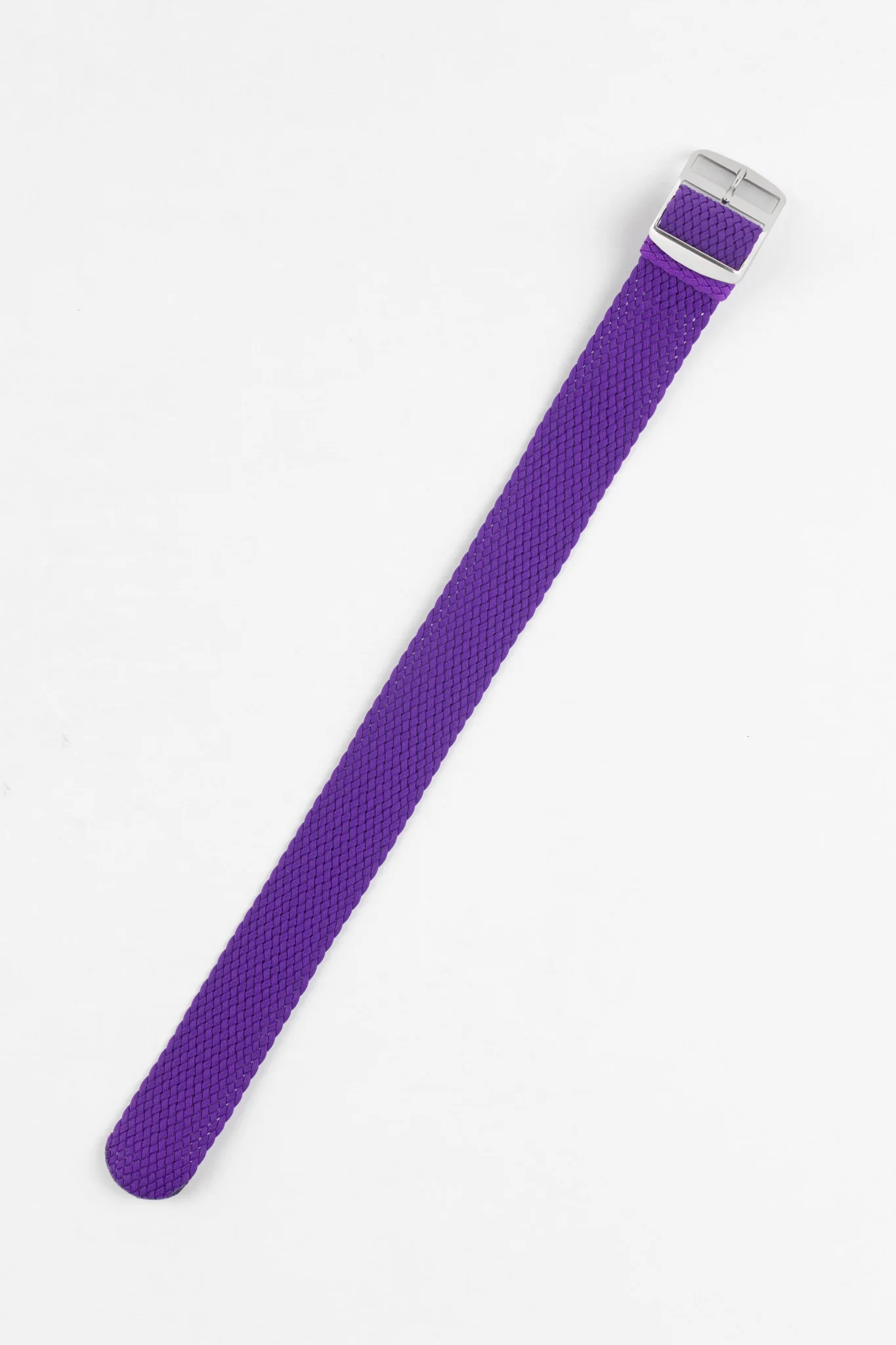 PERLON Braided Nylon One Piece Watch Strap & Buckle in VIOLET - Image 3