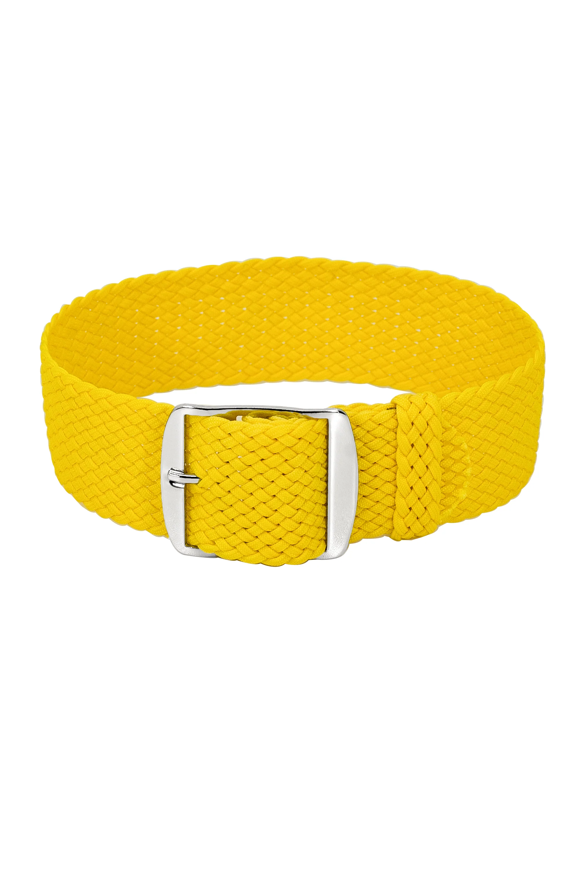 PERLON Braided One Piece Watch Strap & Buckle in YELLOW - Image 3