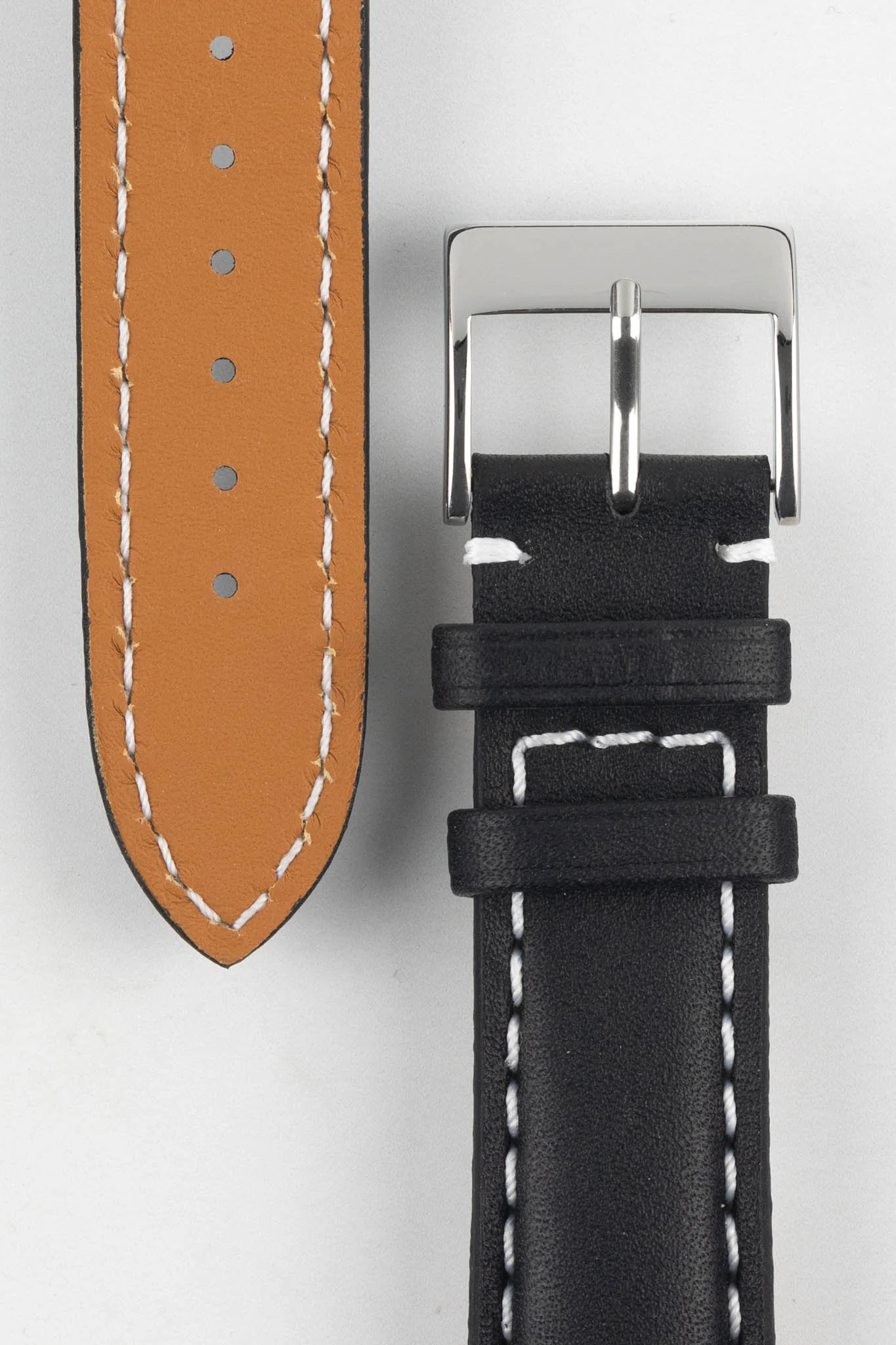 Polaris Padded Baranil Watch Strap in Black - Image 3