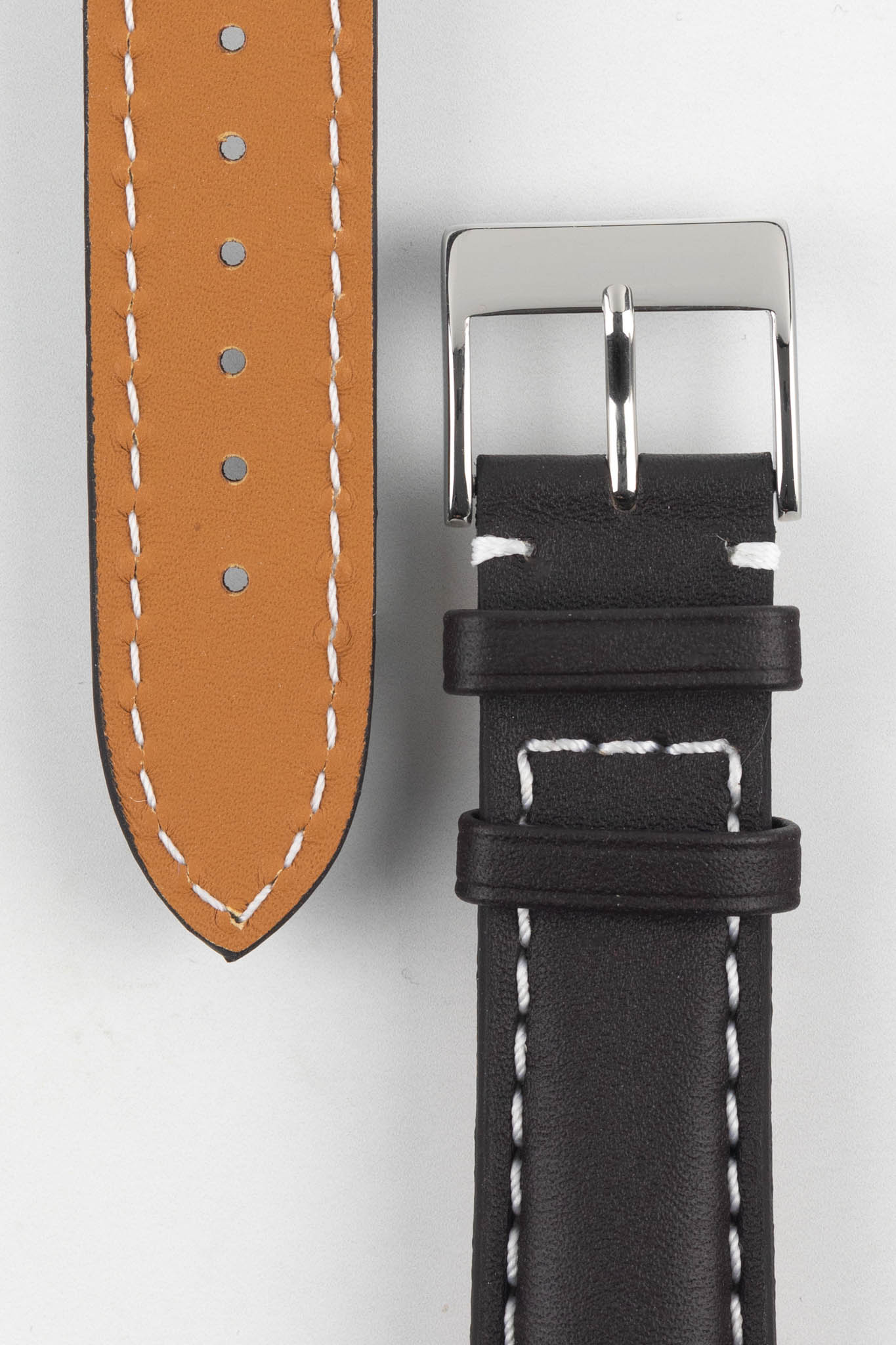 Polaris Padded Baranil Watch Strap in Brown - Image 3