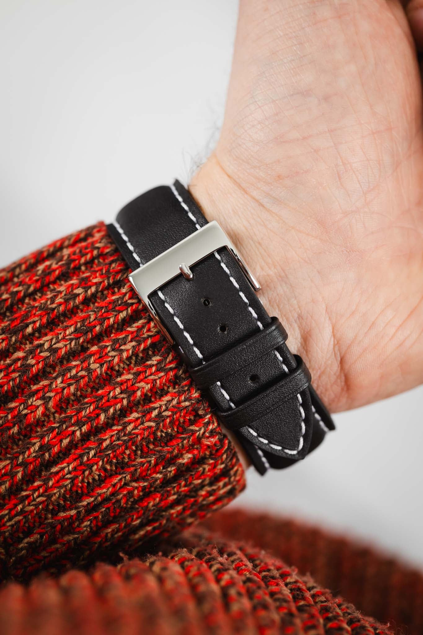 Polaris Padded Baranil Watch Strap in Brown - Image 6