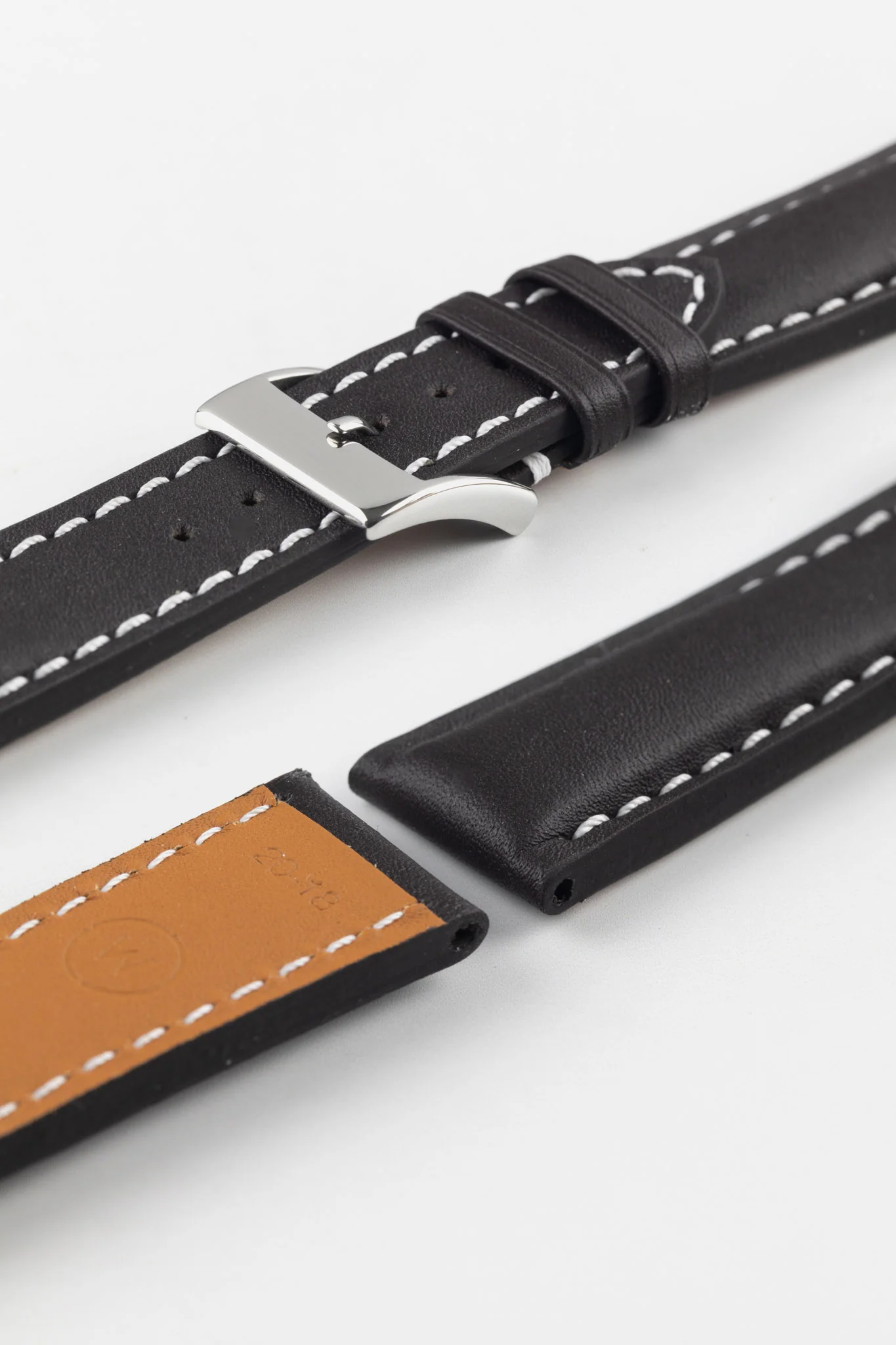 Polaris Padded Baranil Watch Strap in Brown - Image 7