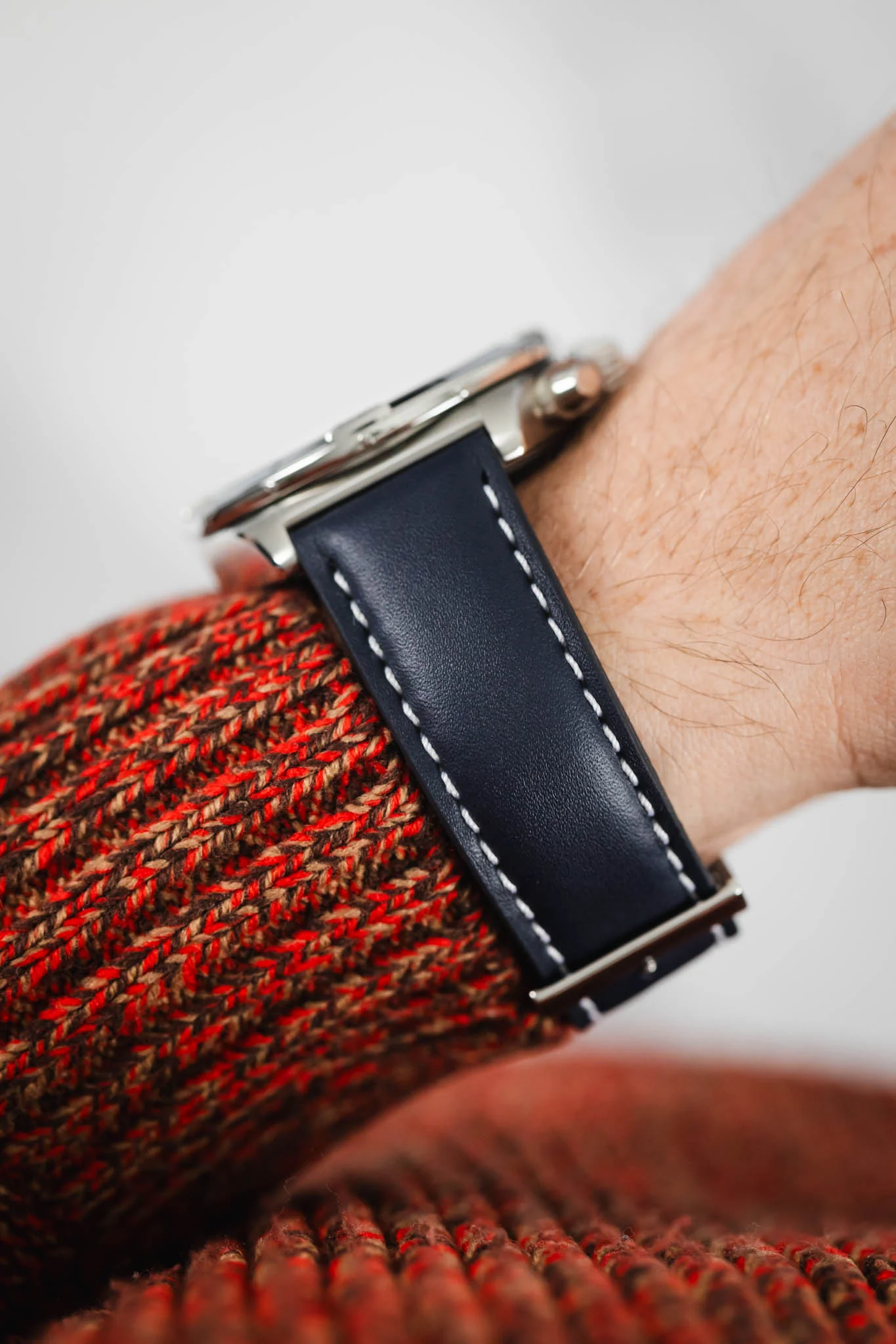 Polaris Padded Baranil Watch Strap in Navy Blue - Image 6