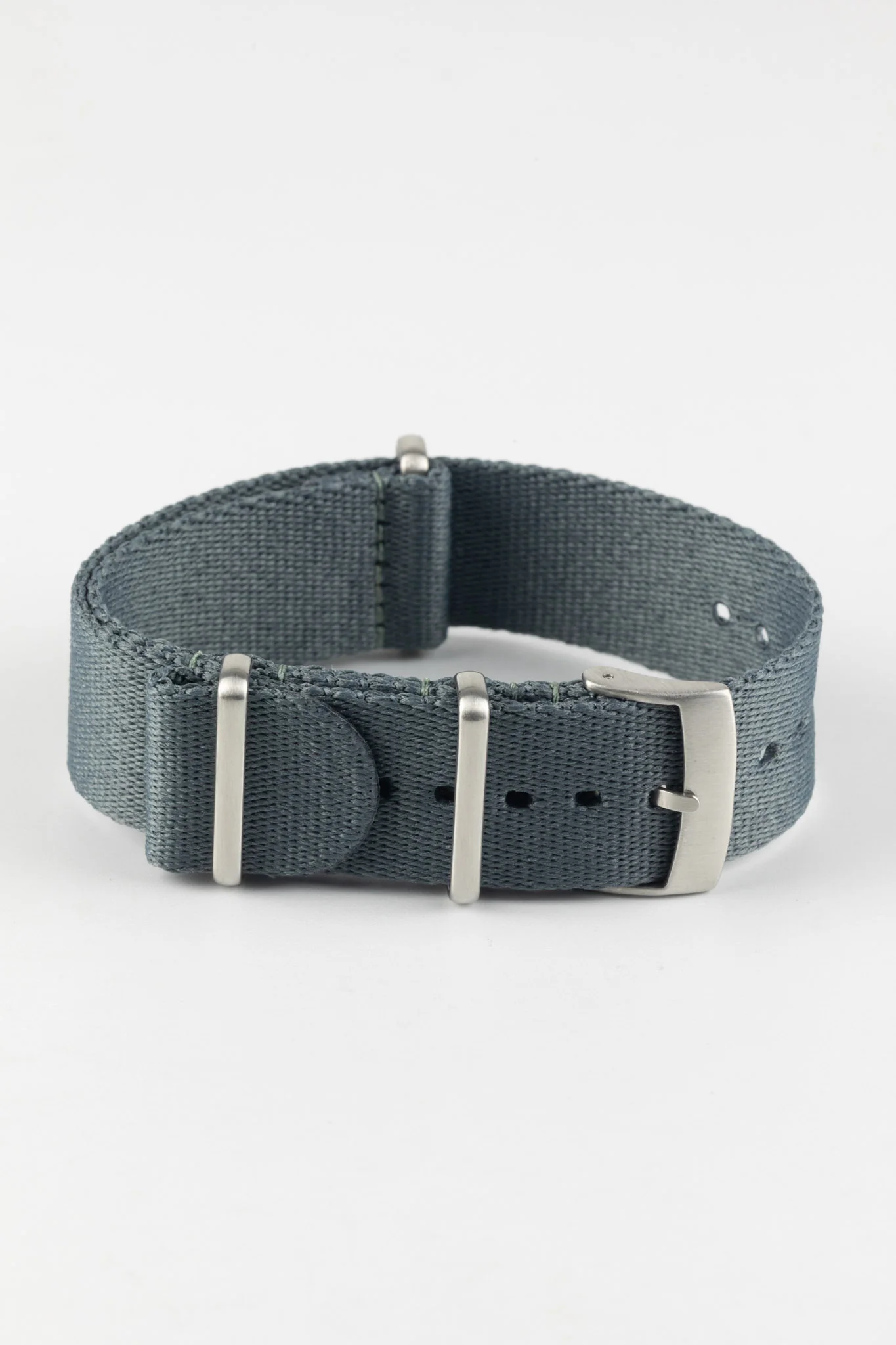 Premium Nylon Watch Strap in GREY with Brushed Hardware - Image 3