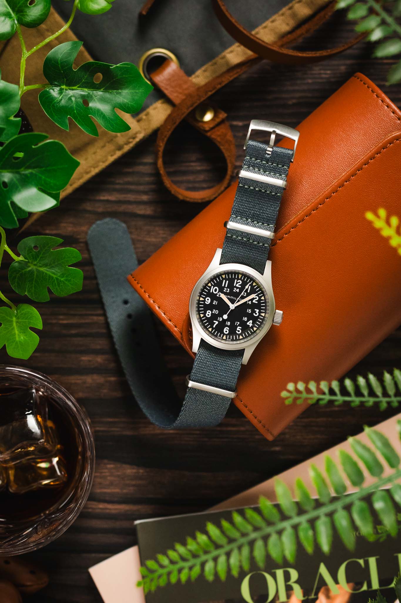 Premium Nylon Watch Strap in GREY with Brushed Hardware - Image 6