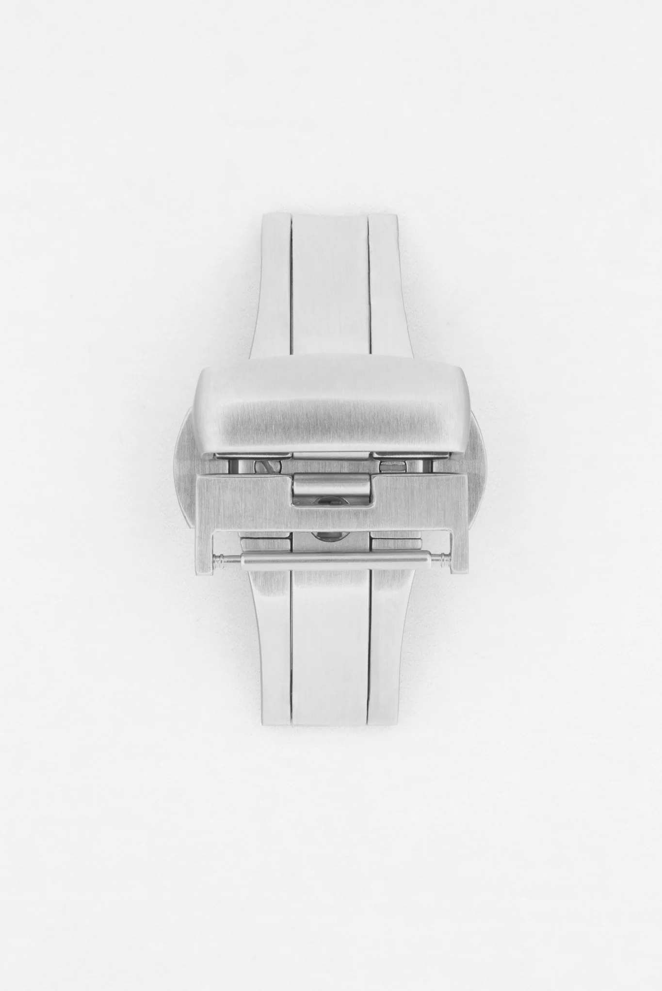 PUSH-BUTTON Deployment Clasp in BRUSHED SILVER - Image 3