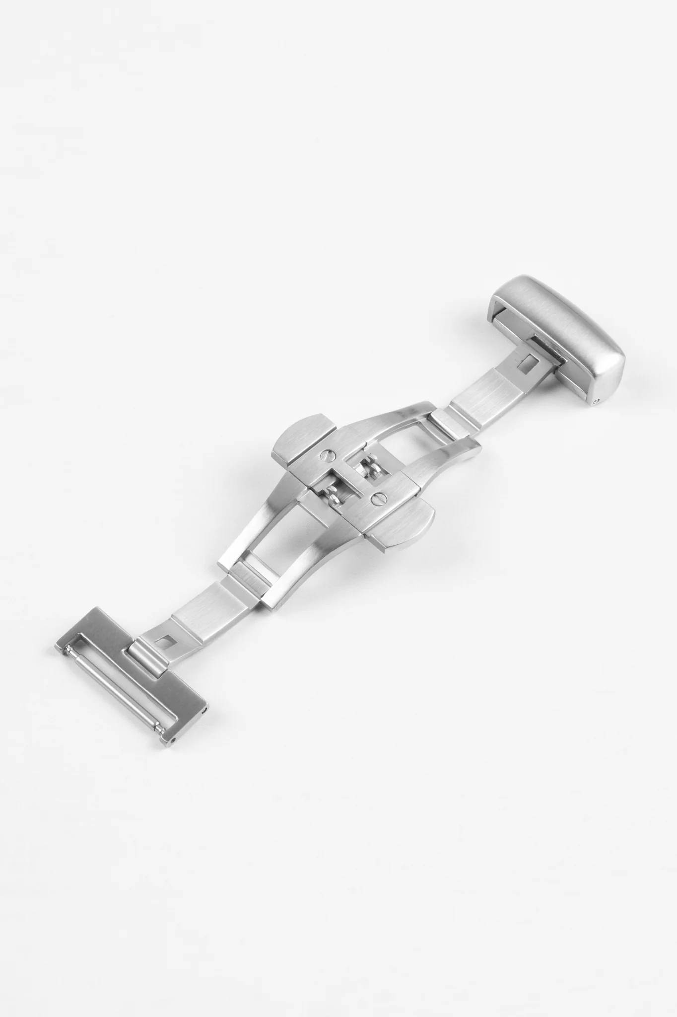 PUSH-BUTTON Deployment Clasp in BRUSHED SILVER - Image 5
