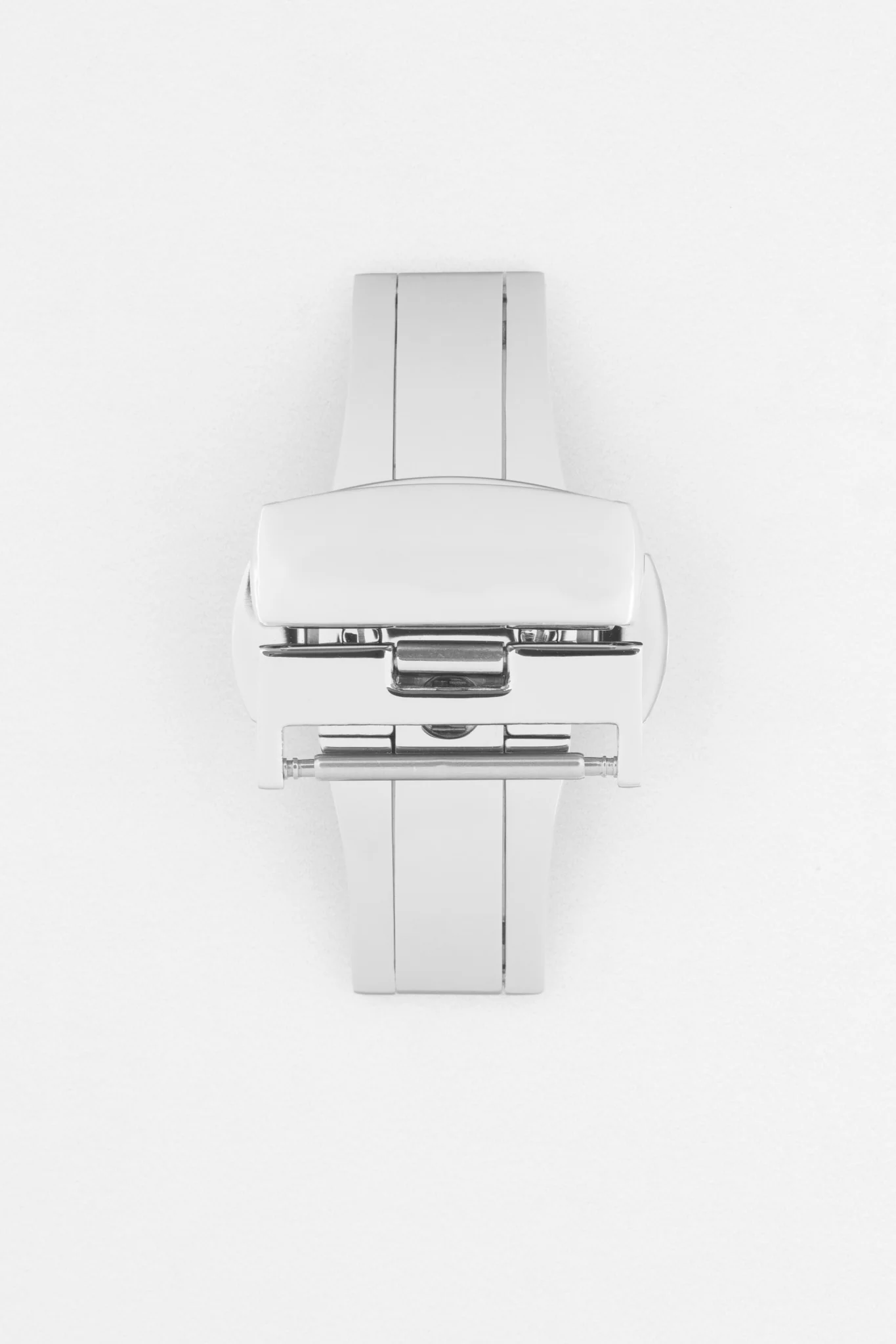 PUSH-BUTTON Deployment Clasp in POLISHED SILVER - Image 3