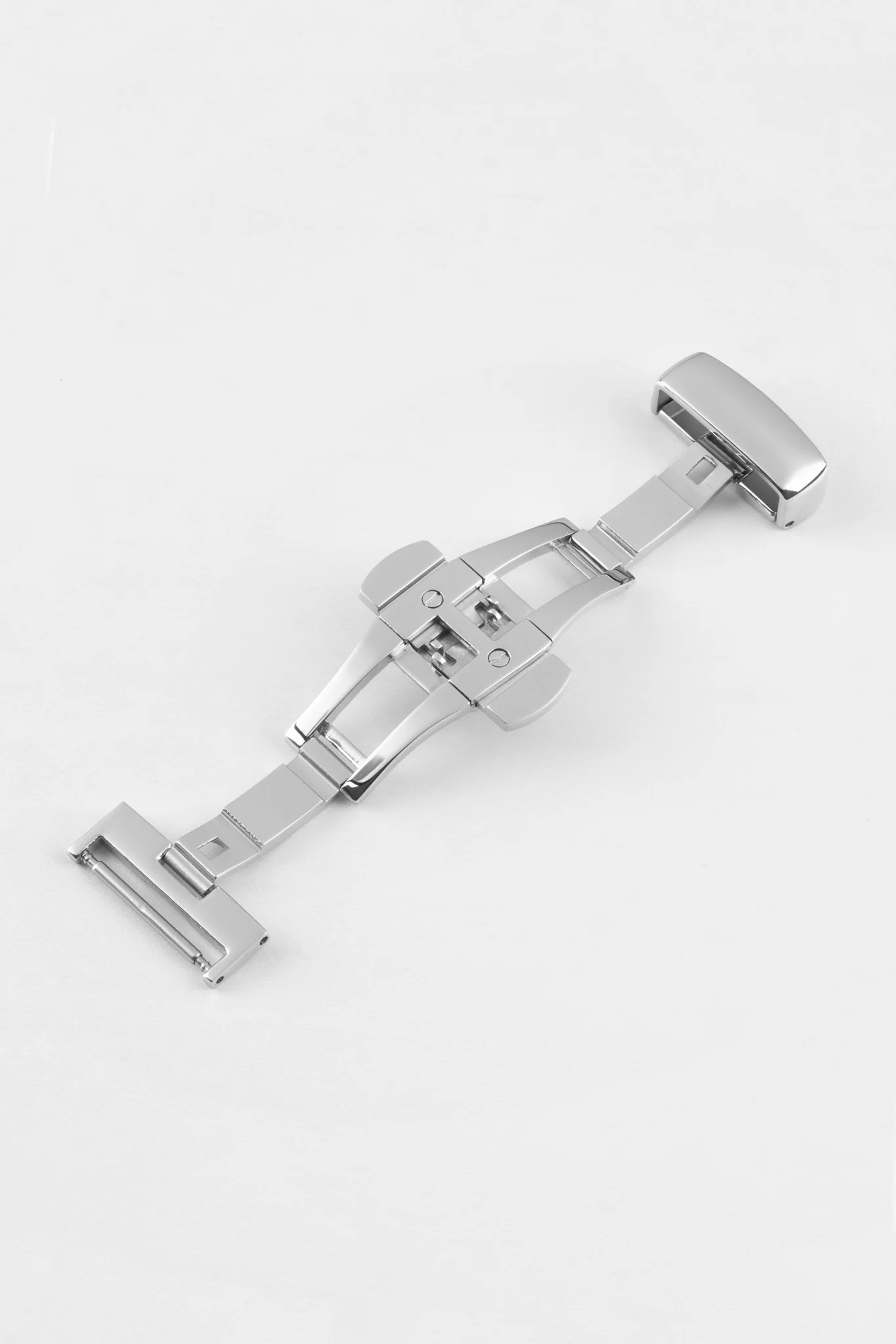 PUSH-BUTTON Deployment Clasp in POLISHED SILVER - Image 5