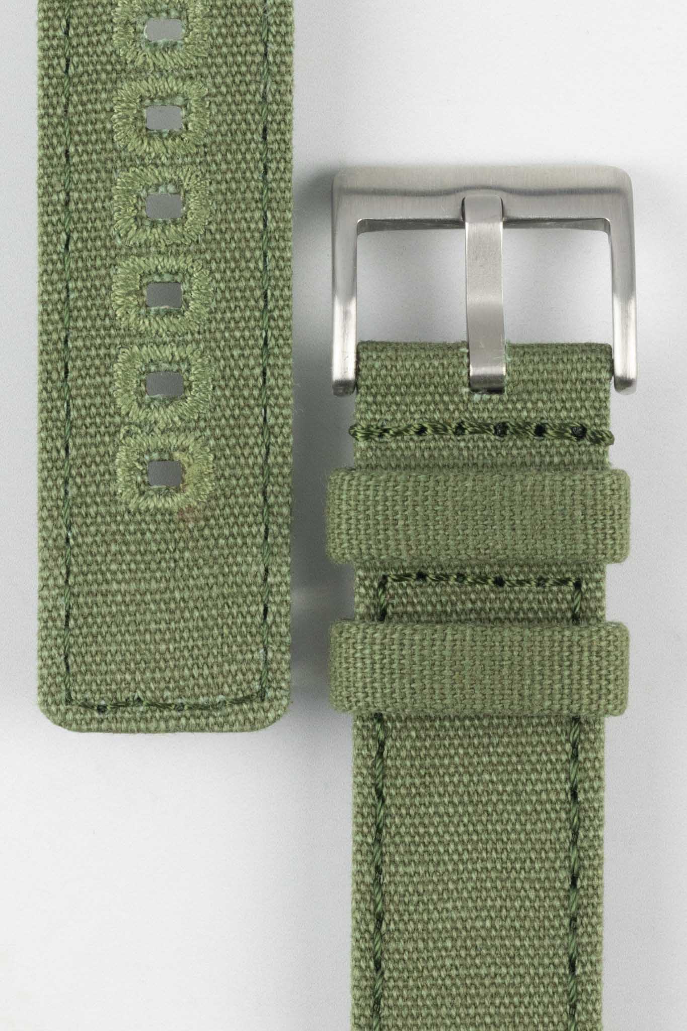 Quick-Release Canvas Watch Strap in GREEN - Image 3