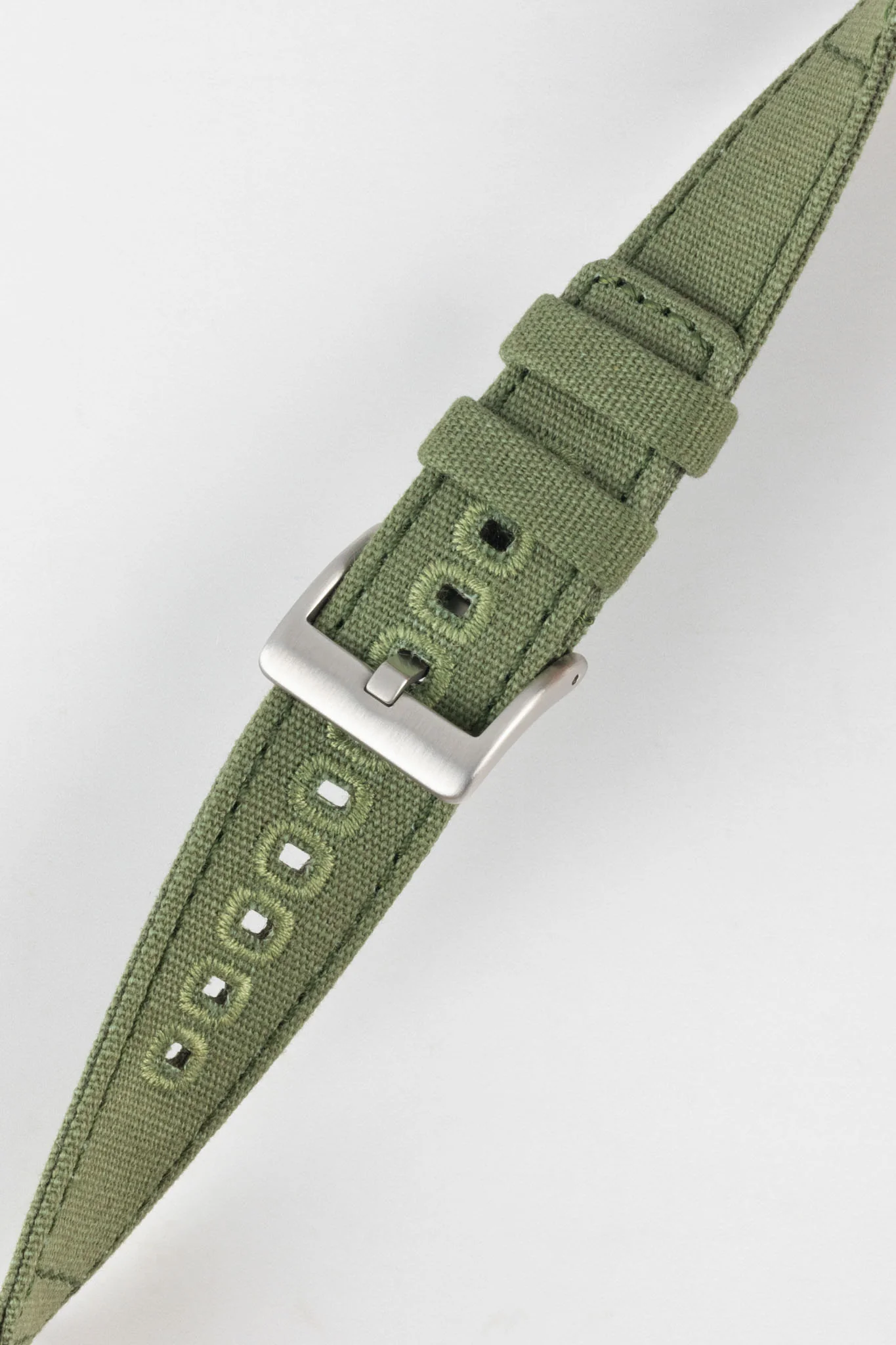 Quick-Release Canvas Watch Strap in GREEN - Image 5