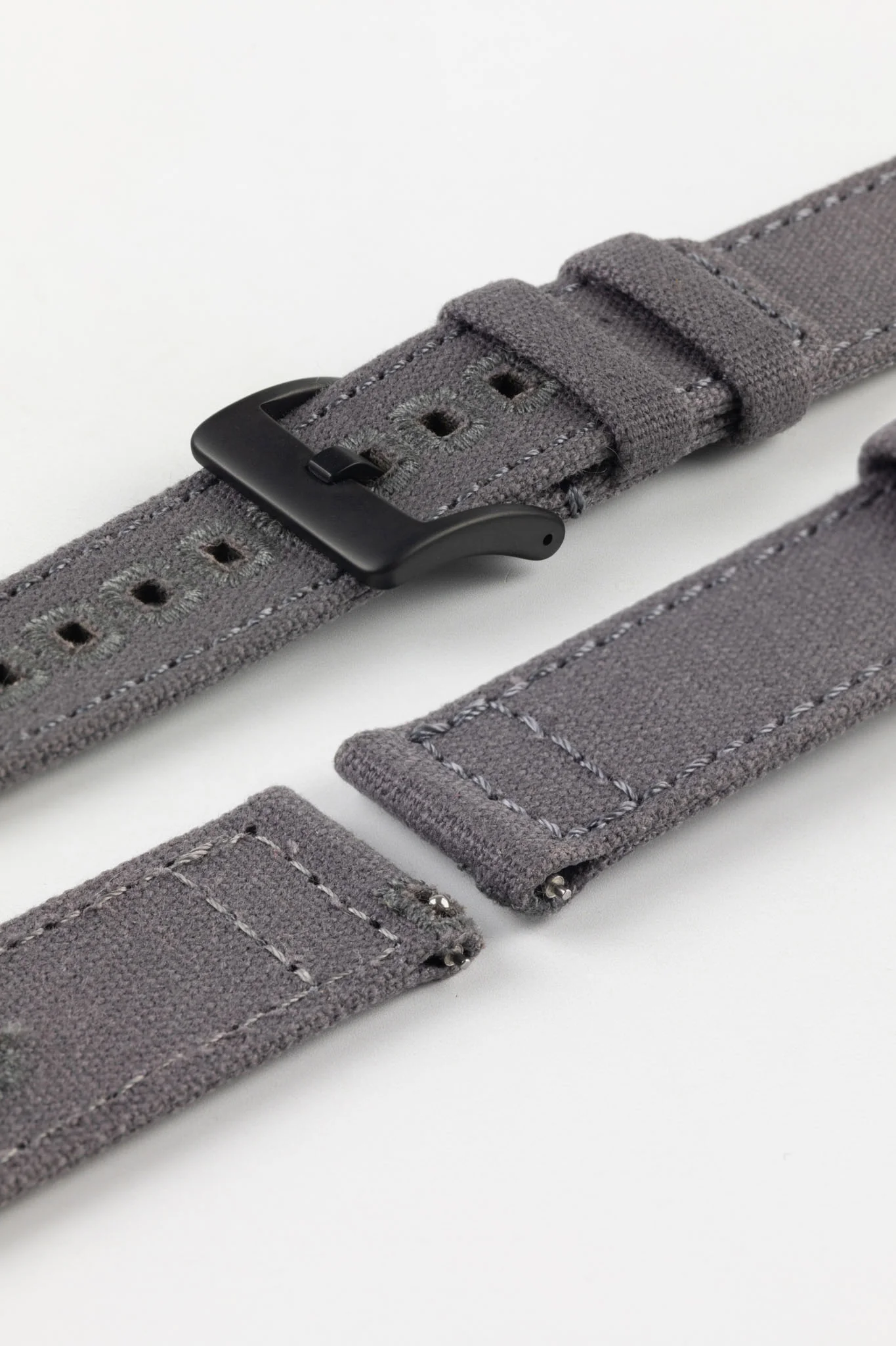 Quick-Release Canvas Watch Strap in GREY - Image 6