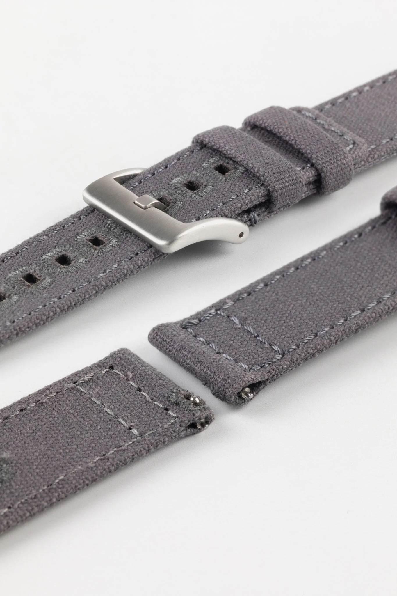 Quick-Release Canvas Watch Strap in GREY - Image 8