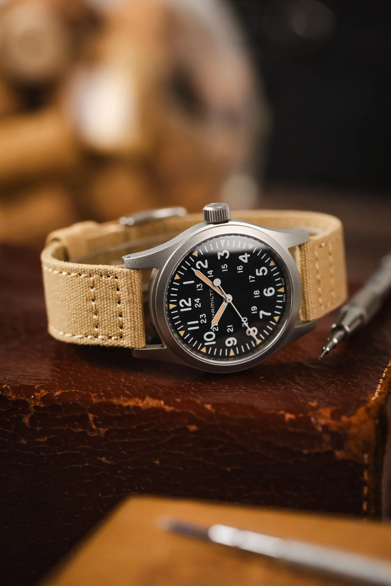 Quick-Release Canvas Watch Strap in KHAKI - Image 4