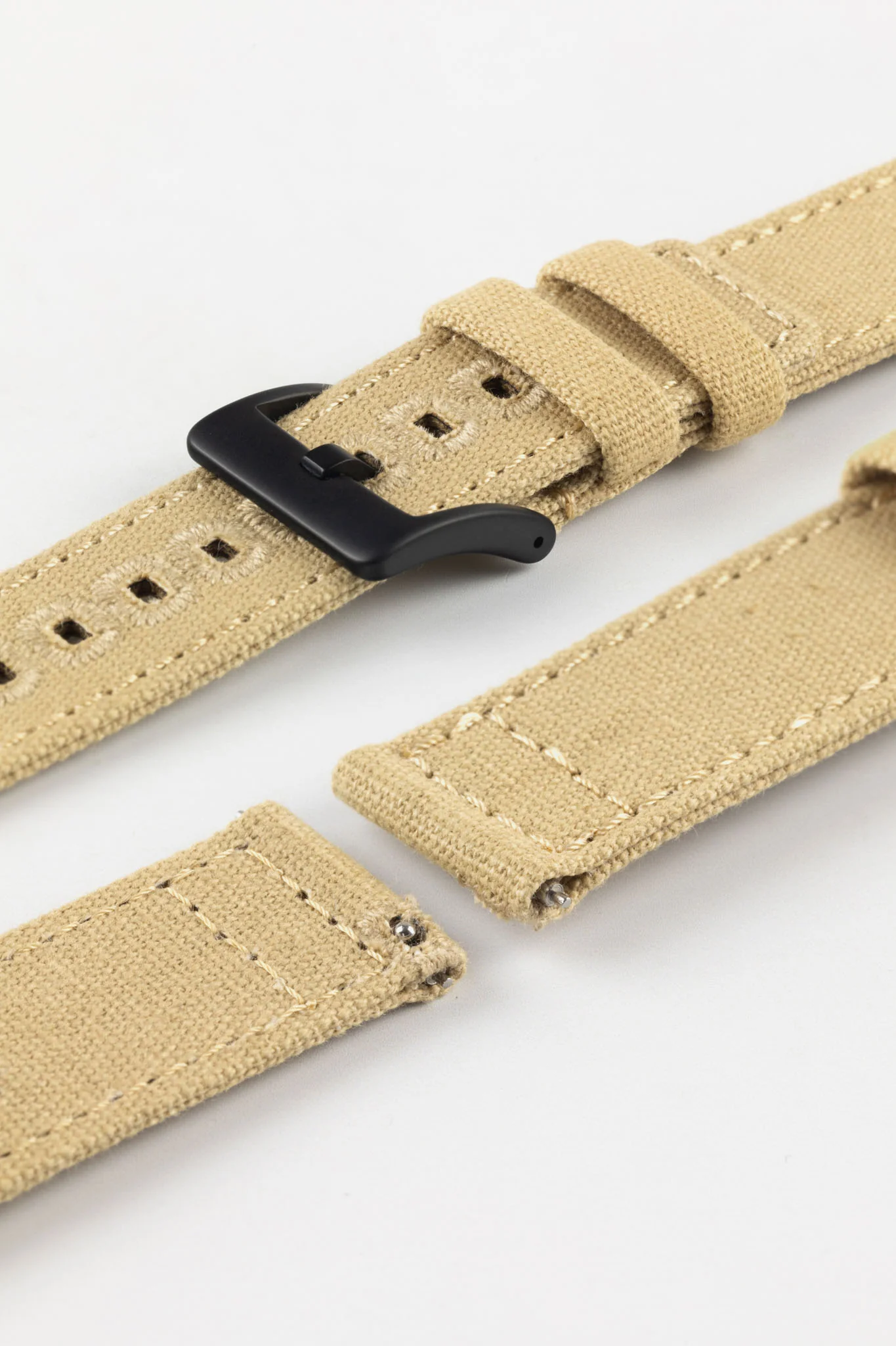 Quick-Release Canvas Watch Strap in KHAKI - Image 6