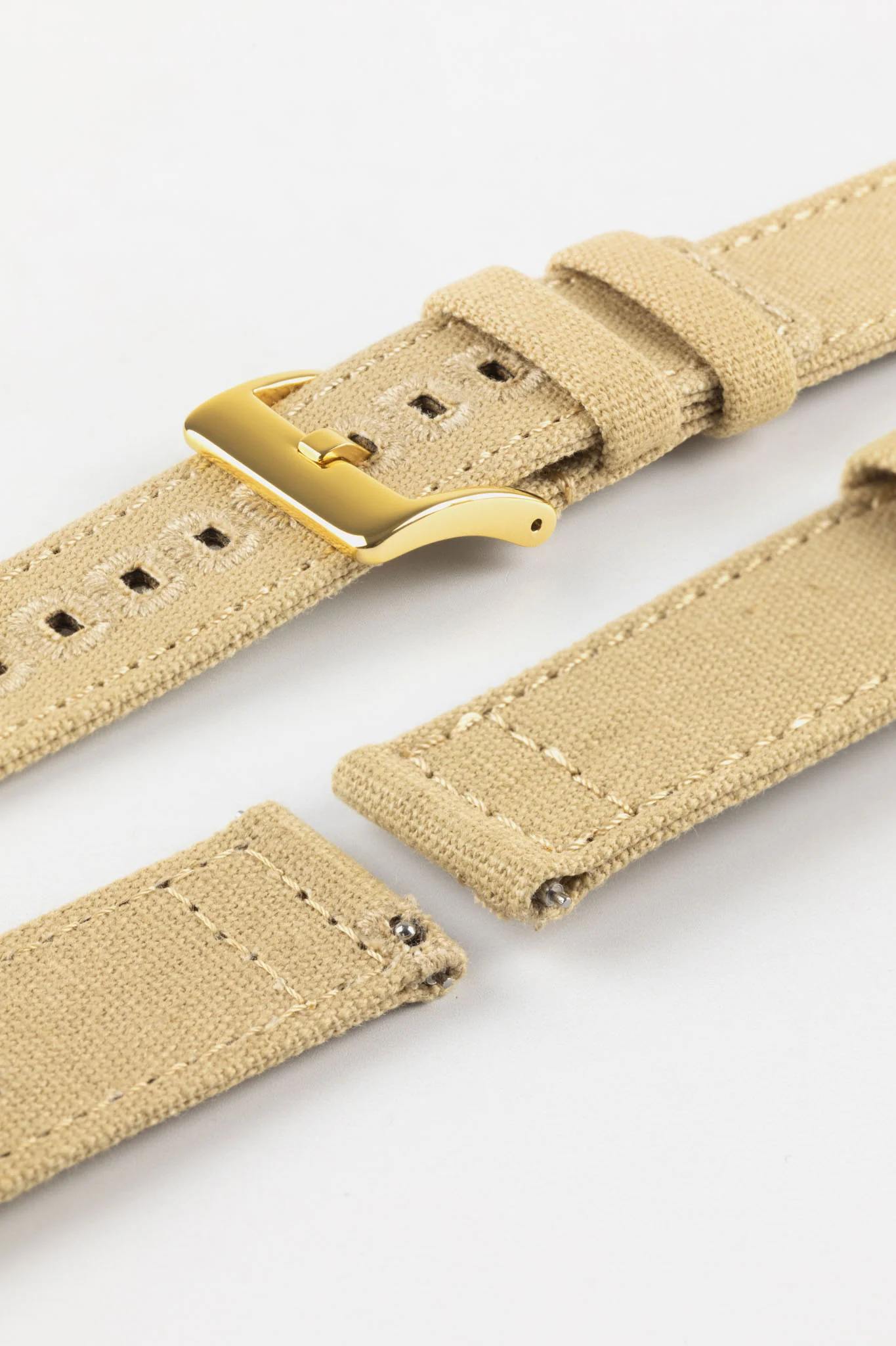 Quick-Release Canvas Watch Strap in KHAKI - Image 7