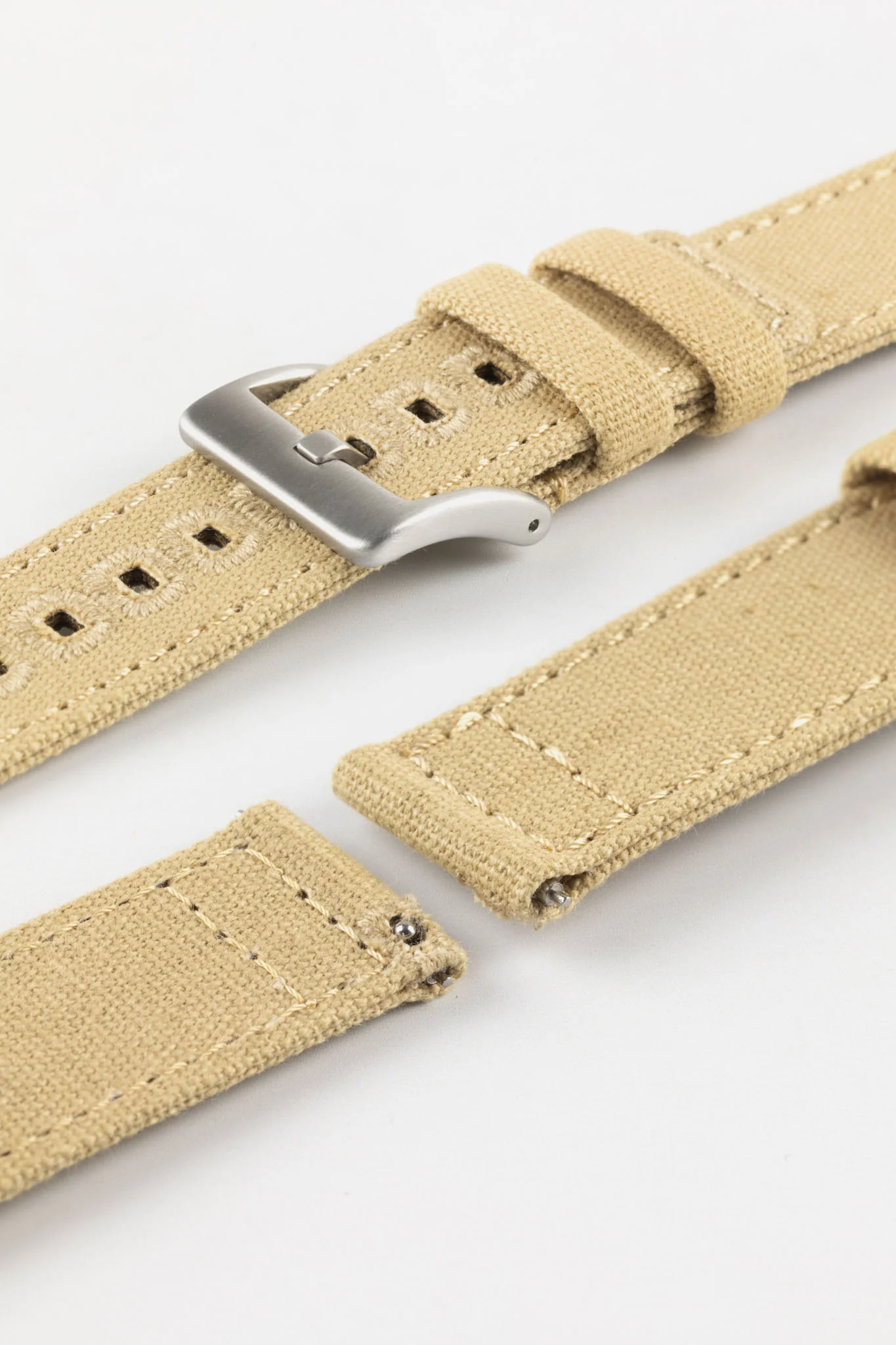 Quick-Release Canvas Watch Strap in KHAKI - Image 8
