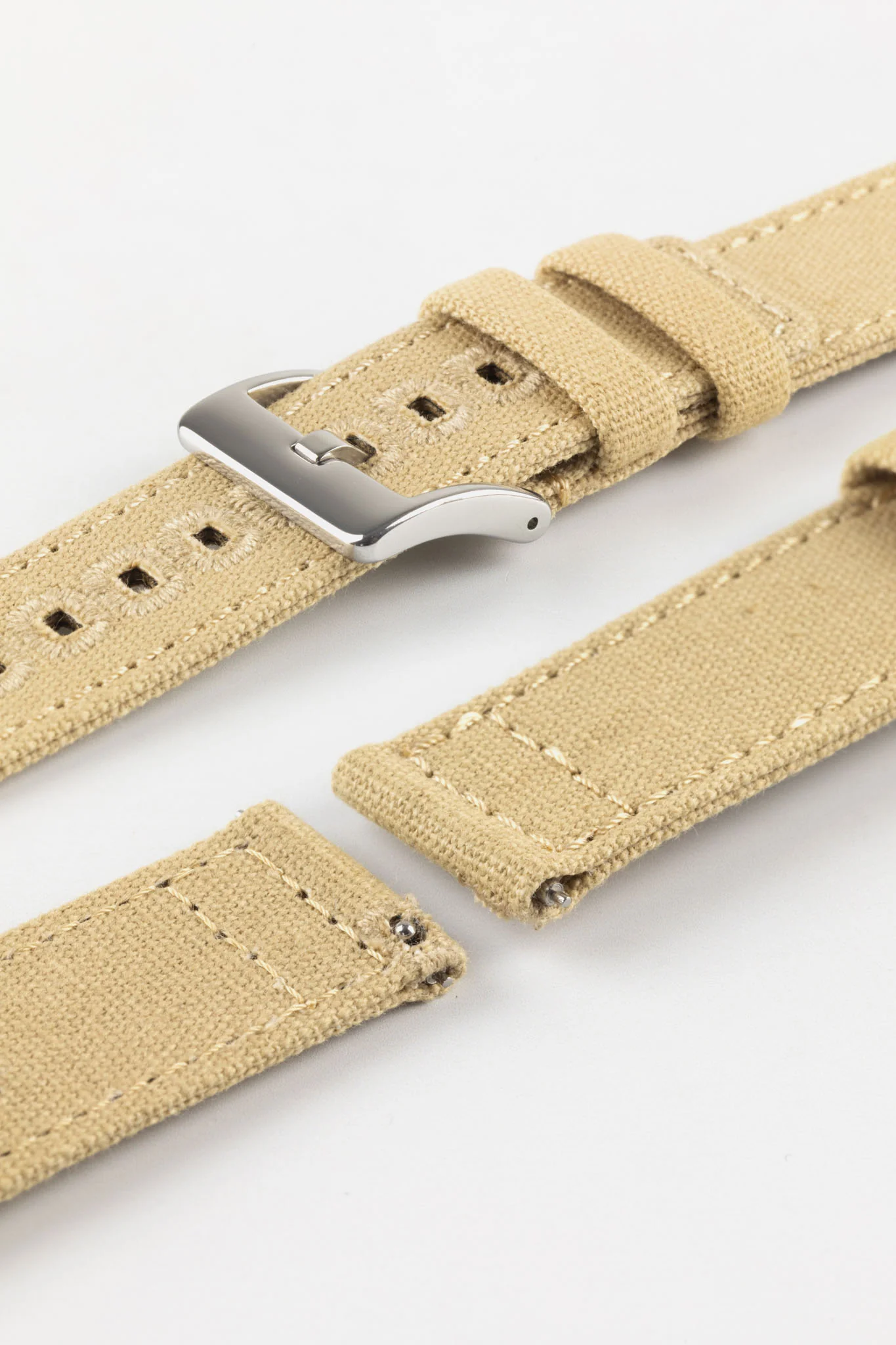 Quick-Release Canvas Watch Strap in KHAKI - Image 9