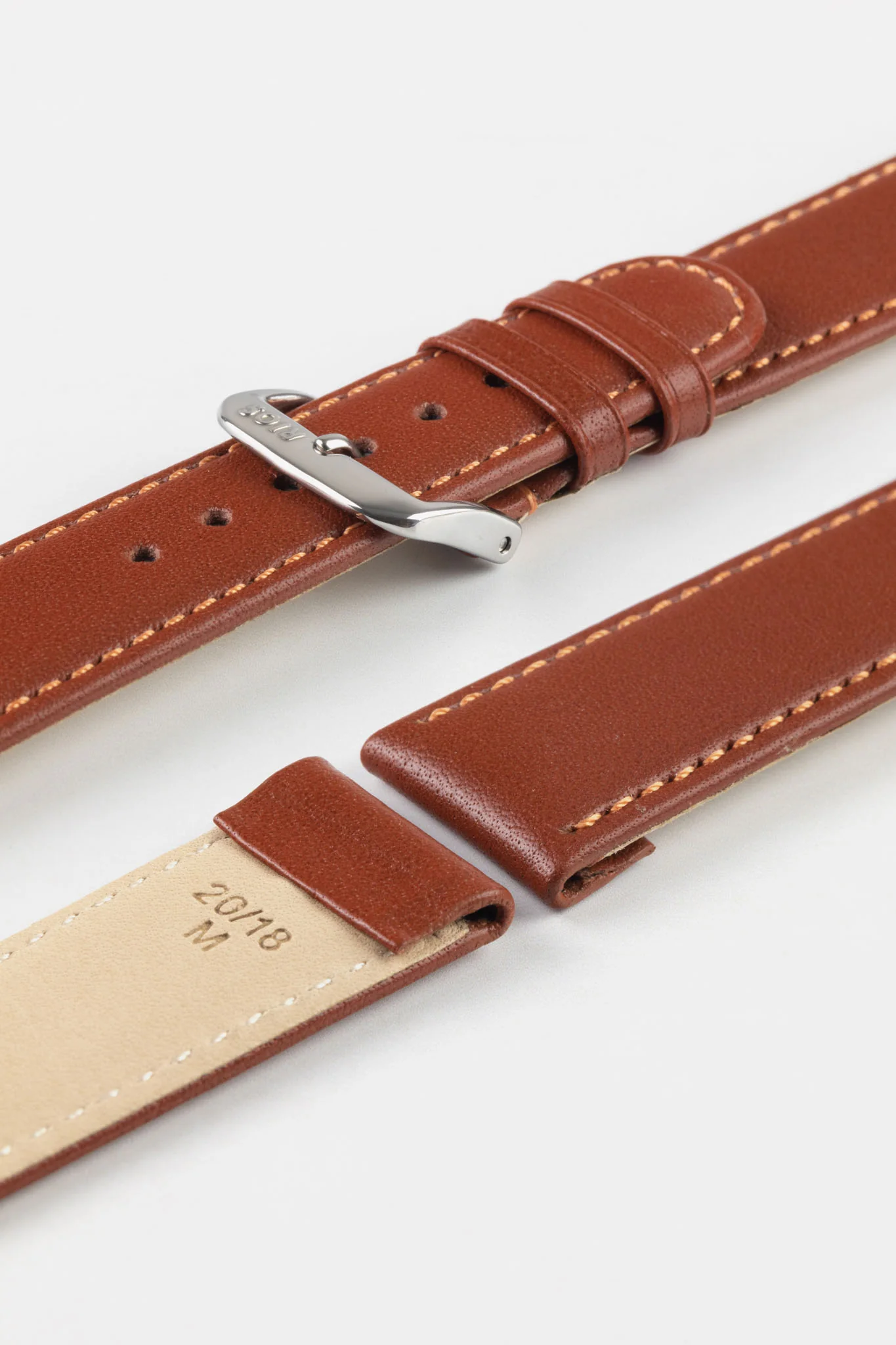 RIOS1931 ARIZONA Genuine Saddle Leather Hook-On Watch Strap in COGNAC - Image 4