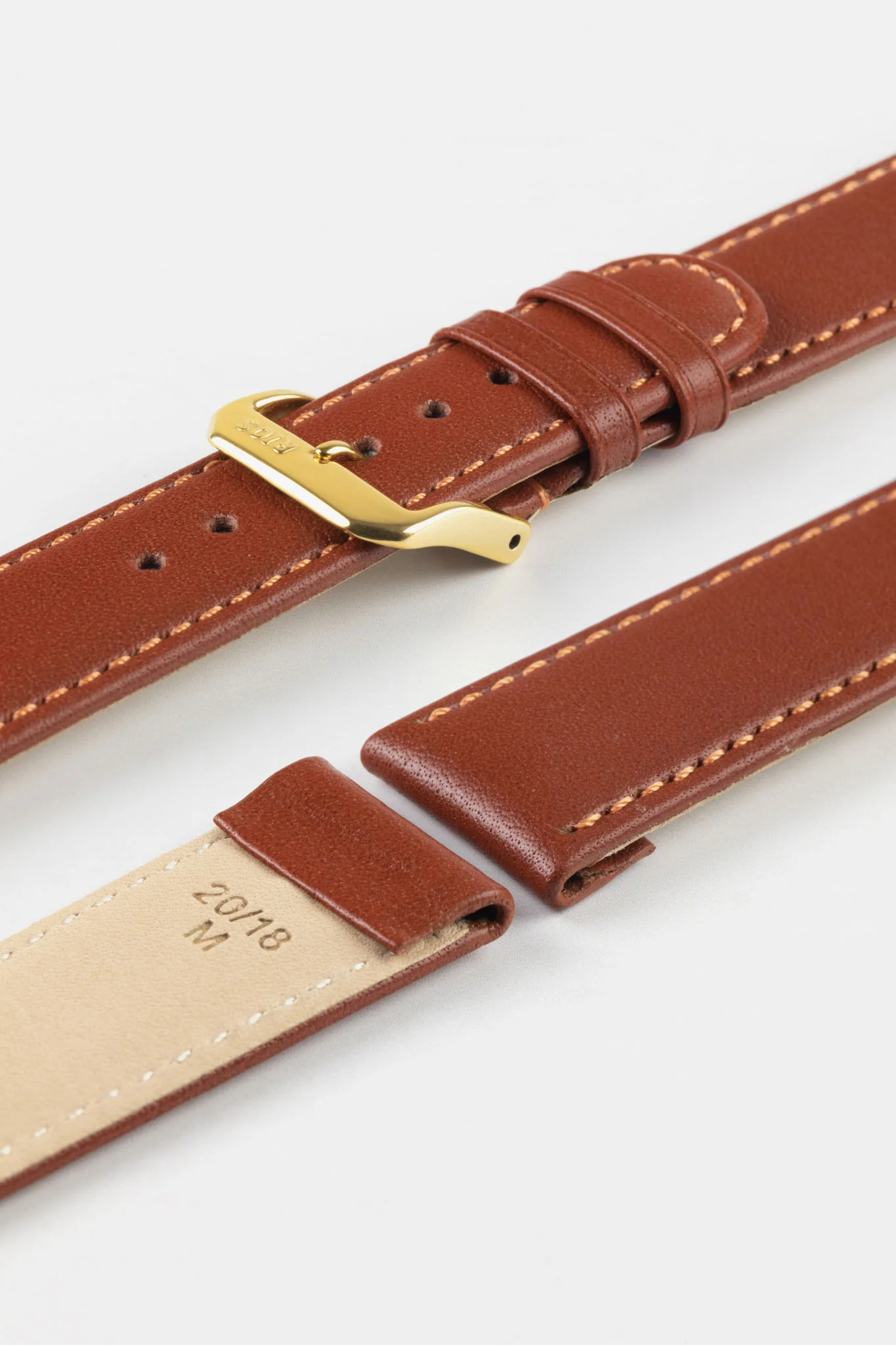 RIOS1931 ARIZONA Genuine Saddle Leather Hook-On Watch Strap in COGNAC - Image 5