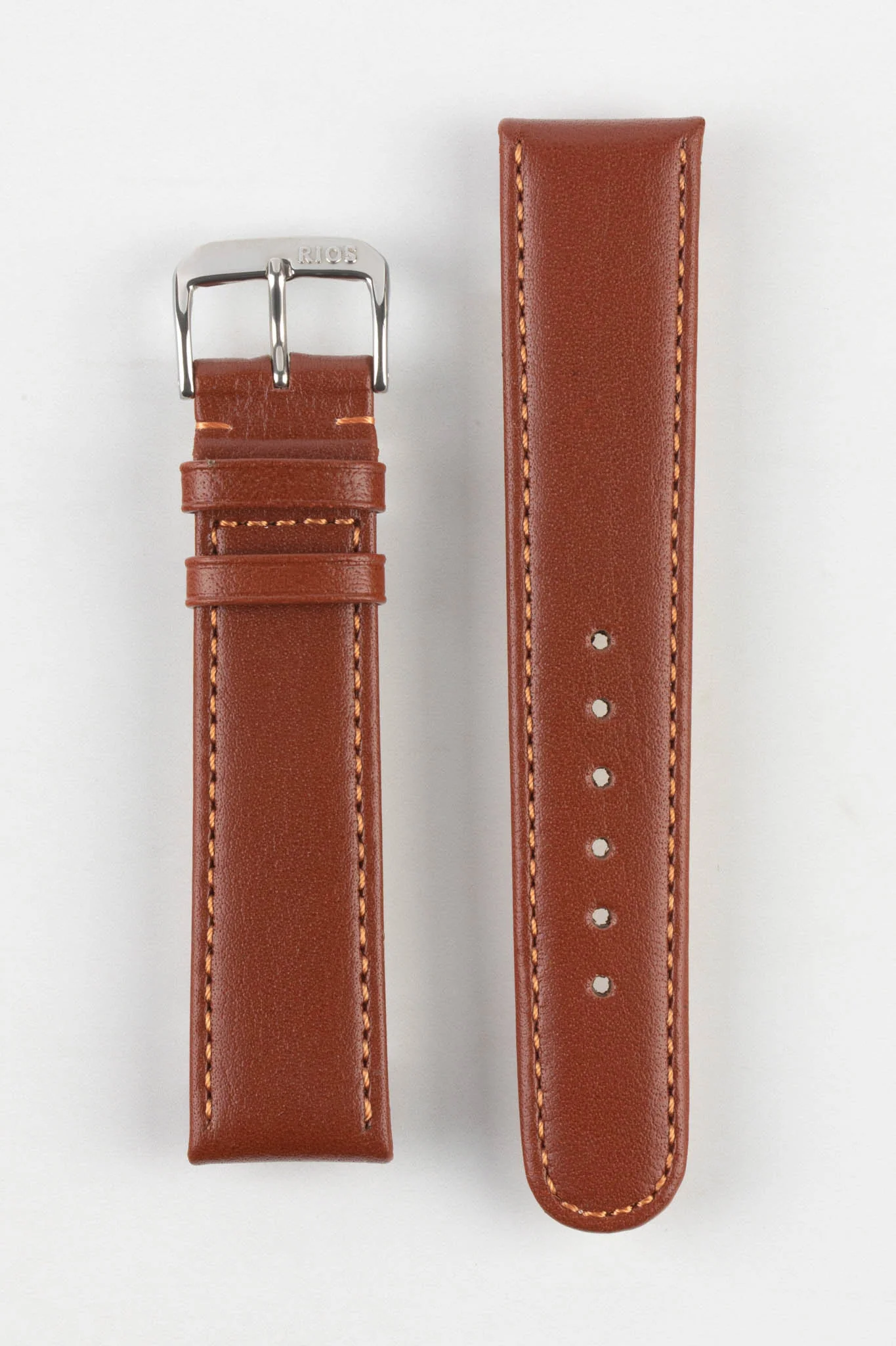 RIOS1931 ARIZONA Genuine Saddle Leather Hook-On Watch Strap in COGNAC - Image 6