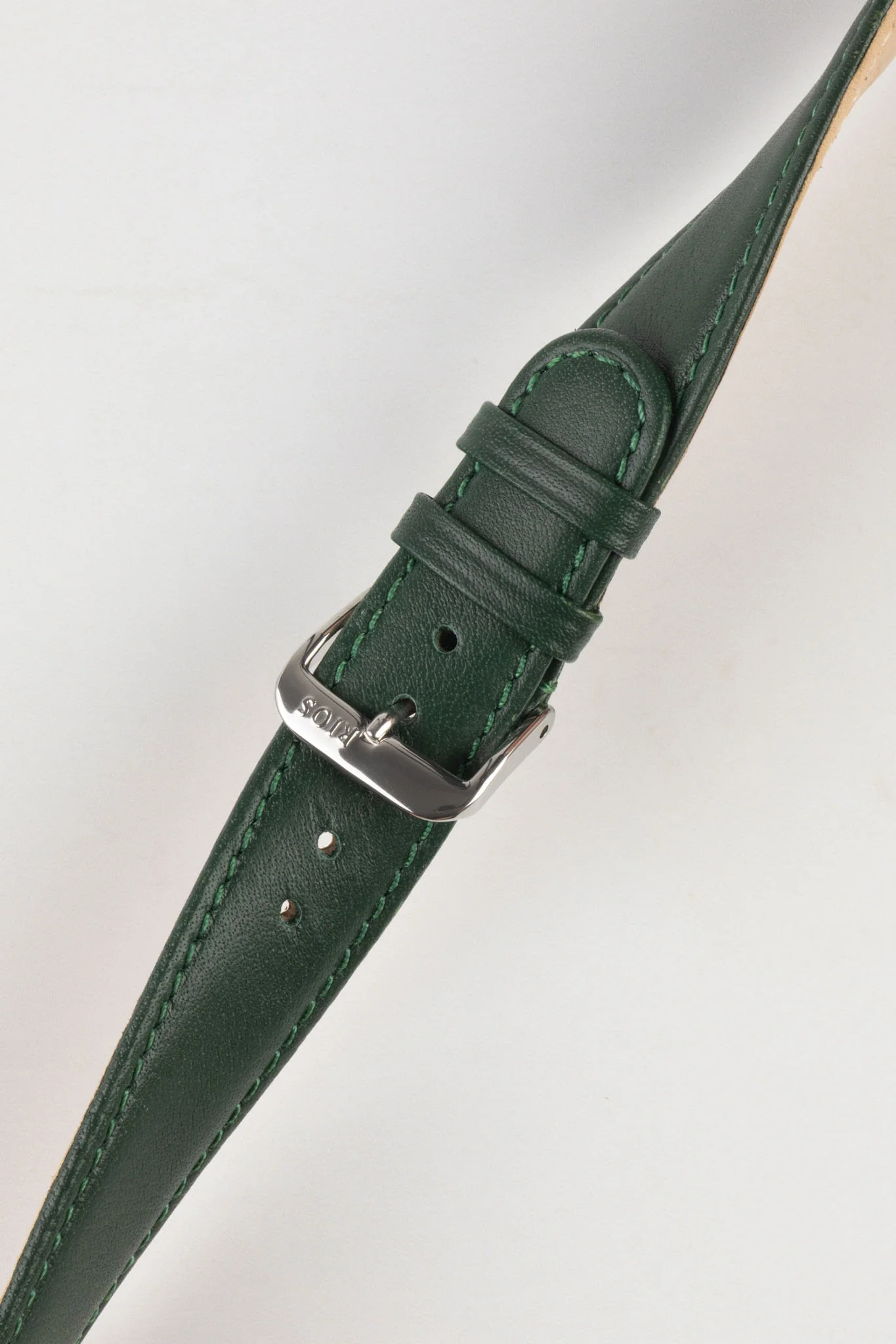 RIOS1931 ARIZONA Genuine Saddle Leather Hook-On Watch Strap in FOREST GREEN - Image 3
