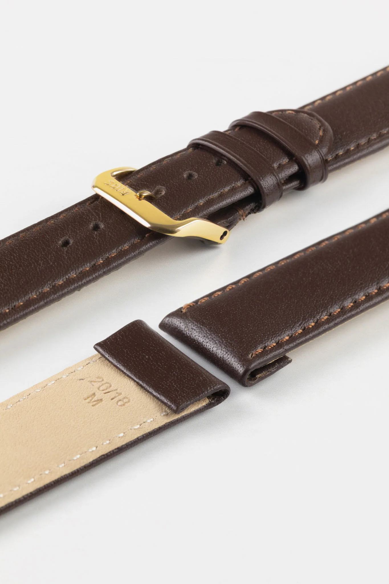 RIOS1931 ARIZONA Genuine Saddle Leather Hook-On Watch Strap in MOCHA - Image 5