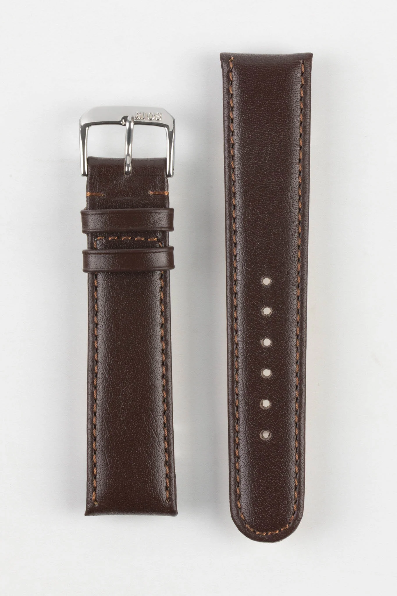 RIOS1931 ARIZONA Genuine Saddle Leather Hook-On Watch Strap in MOCHA - Image 6